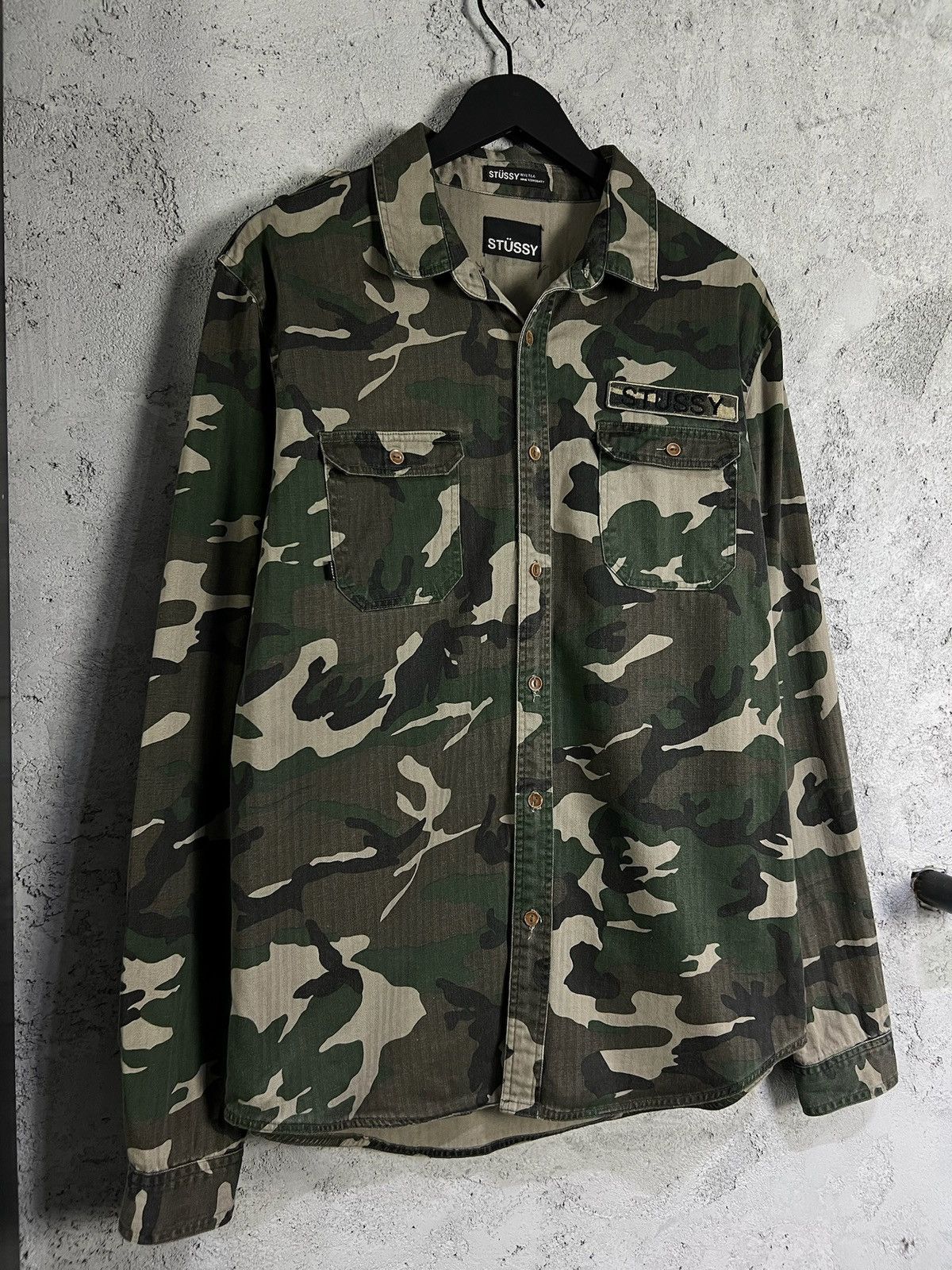 Stussy Stussy Long Sleeve Button Up Military Moro Shirt XL Size US XL / EU 56 / 4 - 2 Thumbnail