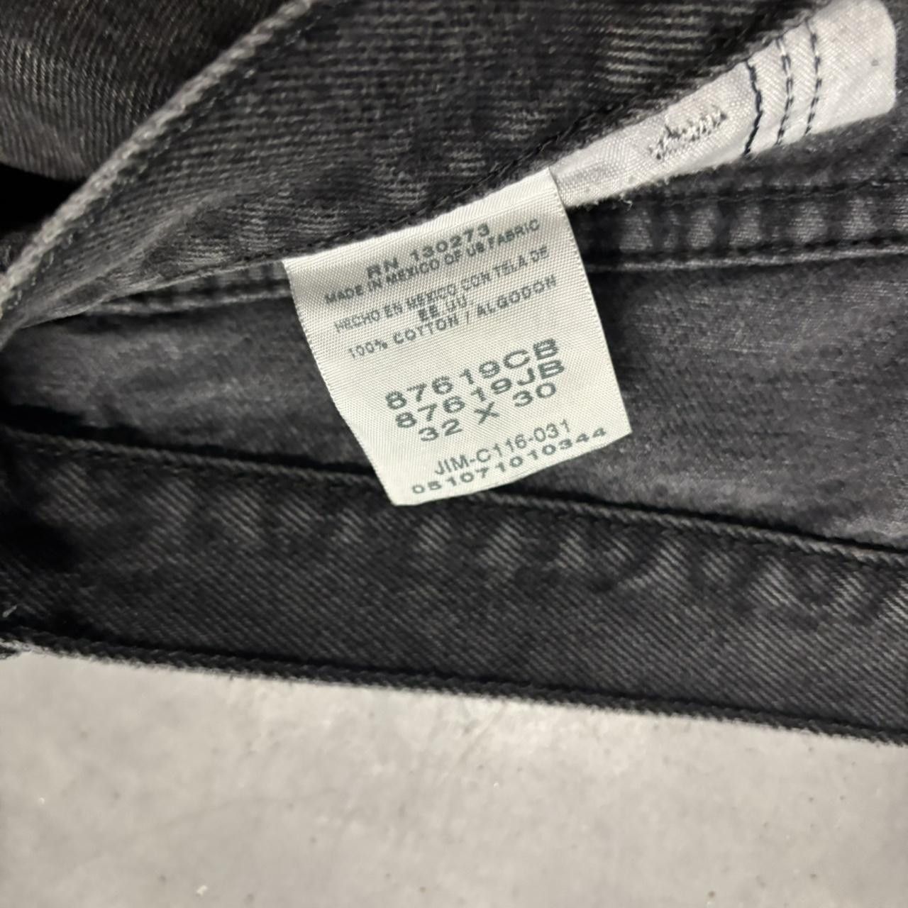 Japanese Brand × Vintage Crazy Vintage Y2K/2000s Faded Black Grunge Denim Jeans! Size US 32 / EU 48 - 8 Thumbnail