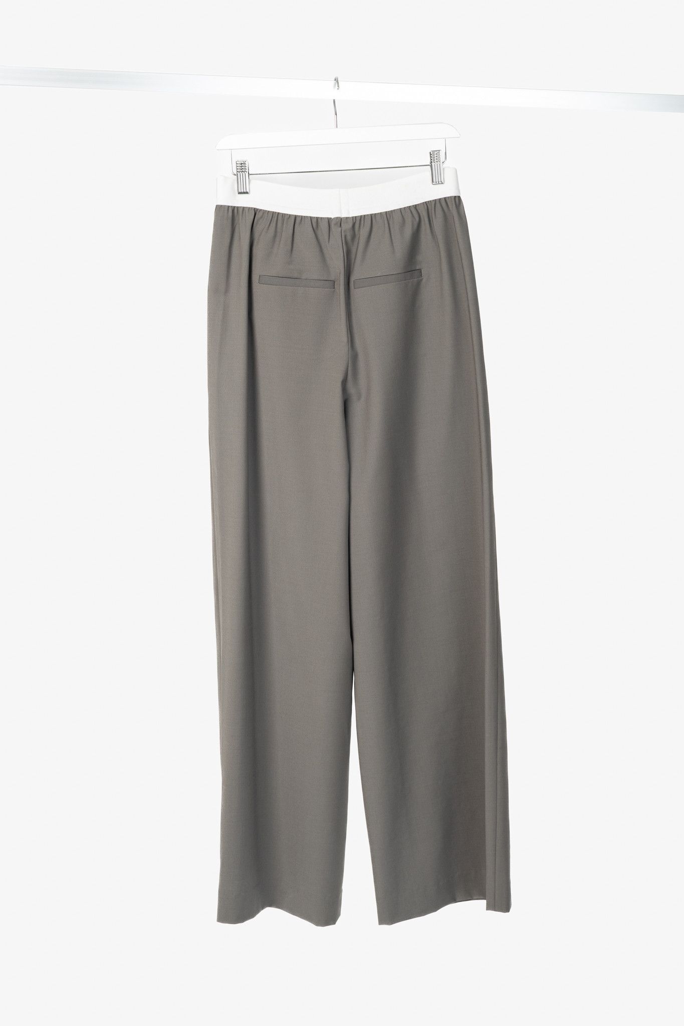 Tibi Tibi Marit Dark Stone Tropical Wool Pull-On Pant Size 26" / US 2 / IT 38 - 2 Thumbnail