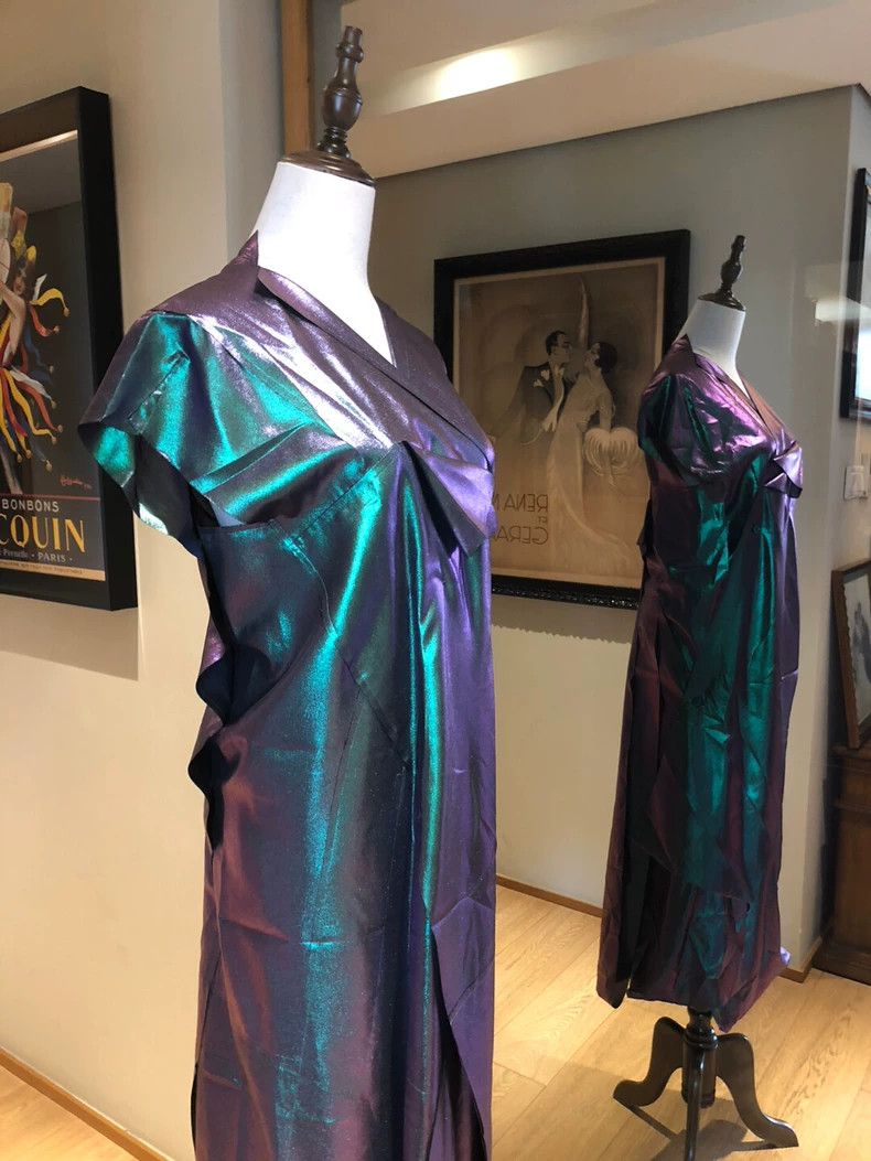 Issey Miyake Issey Miyake size:2 Blue and green main line evening dress Size M / US 6-8 / IT 42-44 - 1 Thumbnail
