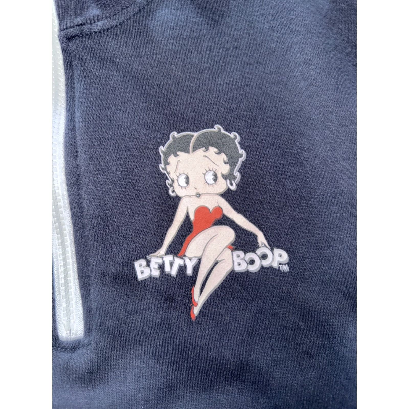 Vintage VINTAGE Betty Boop Sweater Shirt Men L Blue 20x24 Pullover Quarter Zip Size US L / EU 52-54 / 3 - 2 Thumbnail