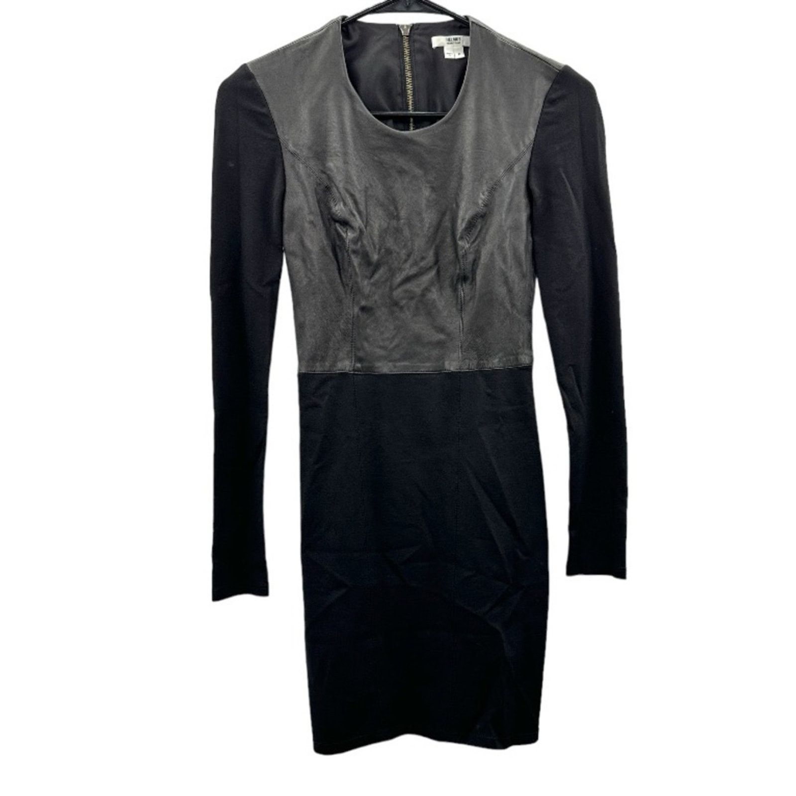 Helmut Lang Helmut Lang Hammer Ponte Jersey Leather Mini Dress Size XS Size XS / US 0-2 / IT 36-38 - 3 Thumbnail