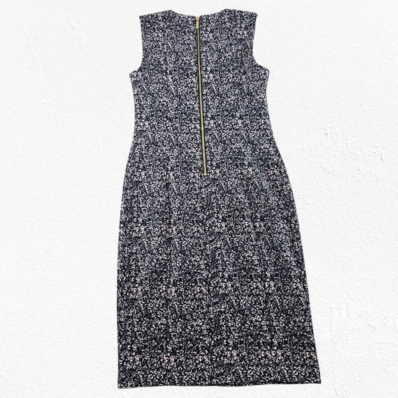 Calvin Klein Calvin Klein Black Pink Animal Print Sheath Dress Size 10 Size L / US 10 / IT 46 - 8 Thumbnail
