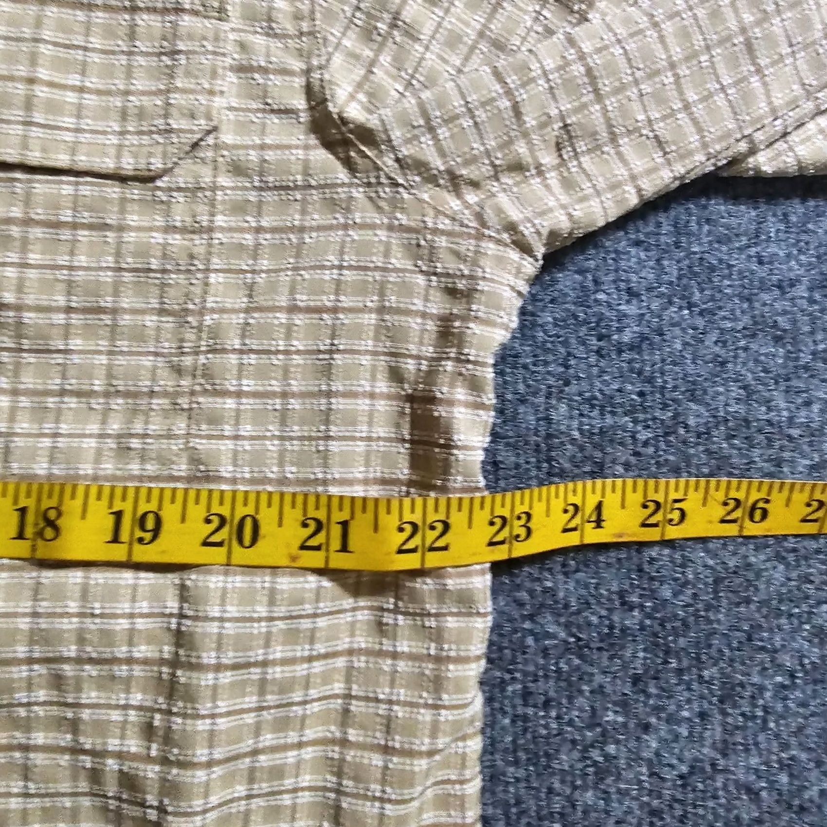 Vintage L.L. Bean Shirt Mens Medium Beige Plaid Button-Up Long Sleeve Casual Texture Size US M / EU 48-50 / 2 - 5 Thumbnail