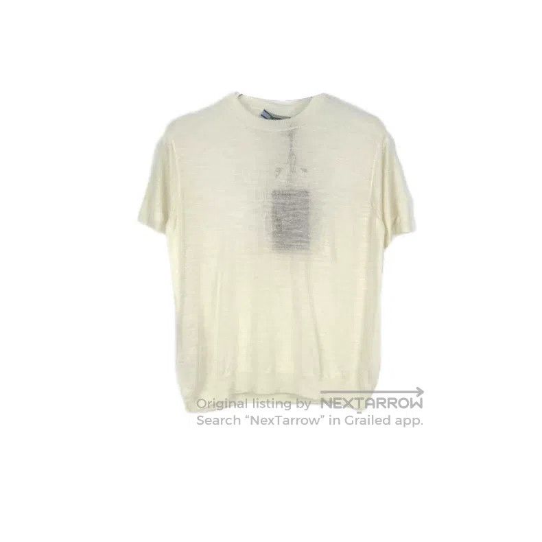 Prada Prada Beige classic logo mulberry silk linen short-sleeved Size XS / US 0-2 / IT 36-38 - 1 Thumbnail