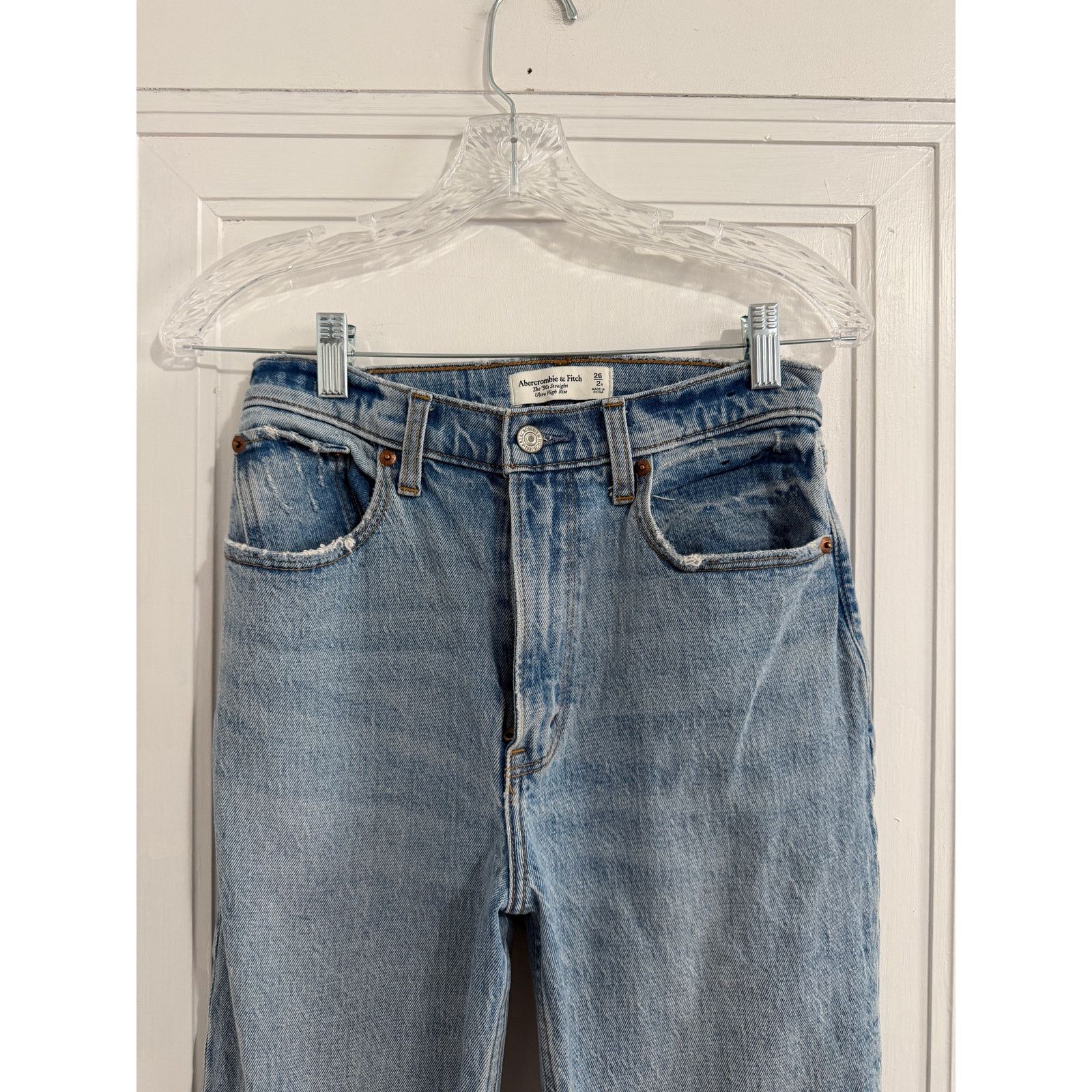 Abercrombie & Fitch Abercrombie The 90s Straight Ultra High Rise Jeans Size 26/2 Size 26" / US 2 / IT 38 - 2 Thumbnail