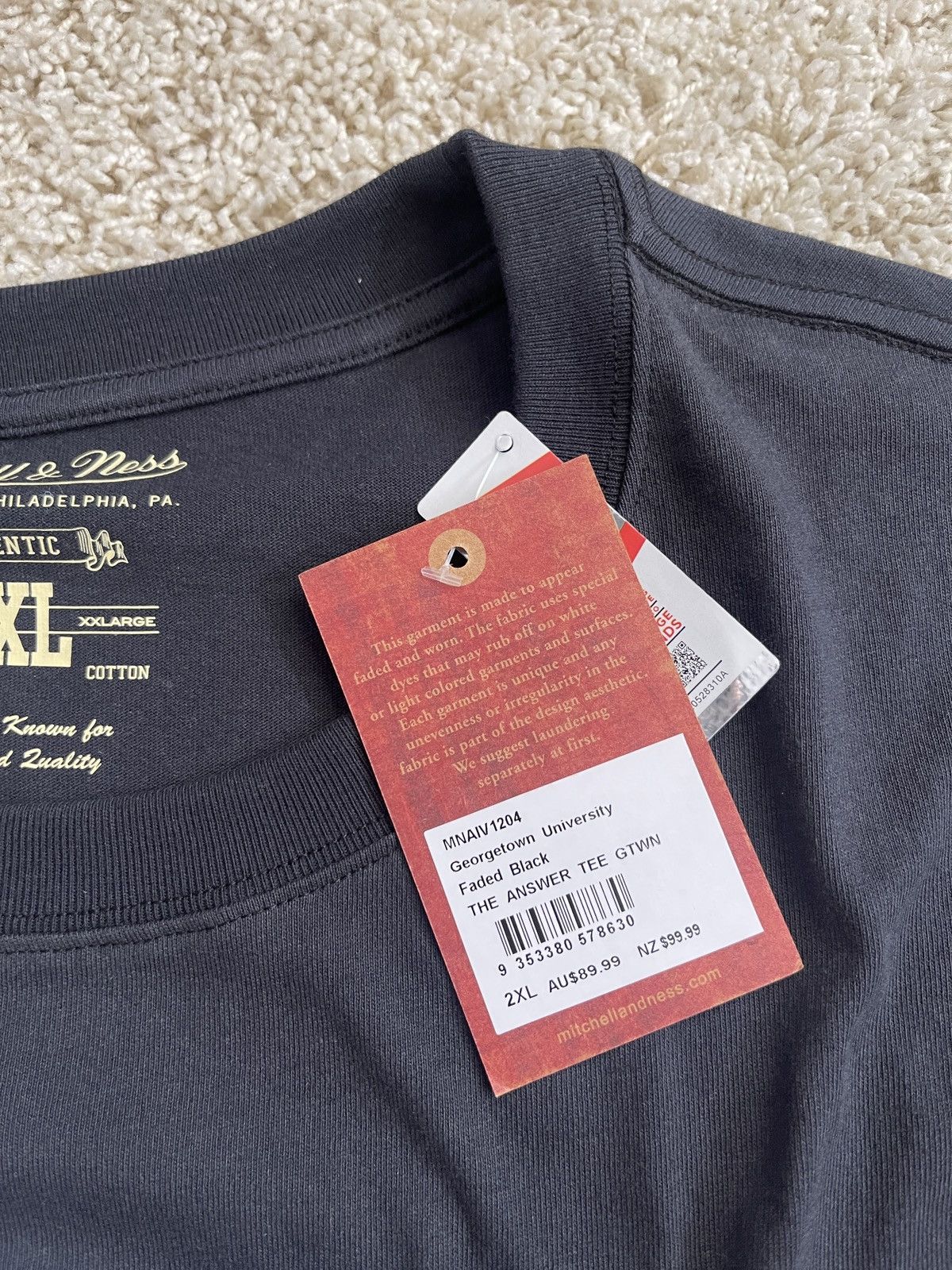 Mitchell & Ness Allen Iverson - The Answer Tee - Georgetown Size US XXL / EU 58 / 5 - 4 Thumbnail