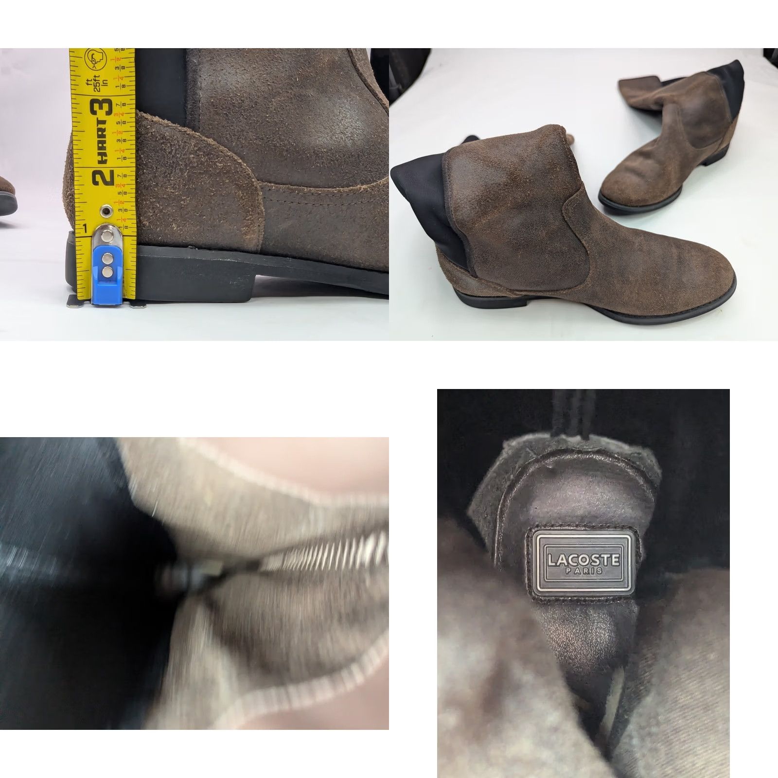 Lacoste Lacoste Rosemont 5 CLW Leather Riding Boot Women 7.5 Brown 17" Tall Elastic Calf Size US 8 / IT 38 - 9 Thumbnail