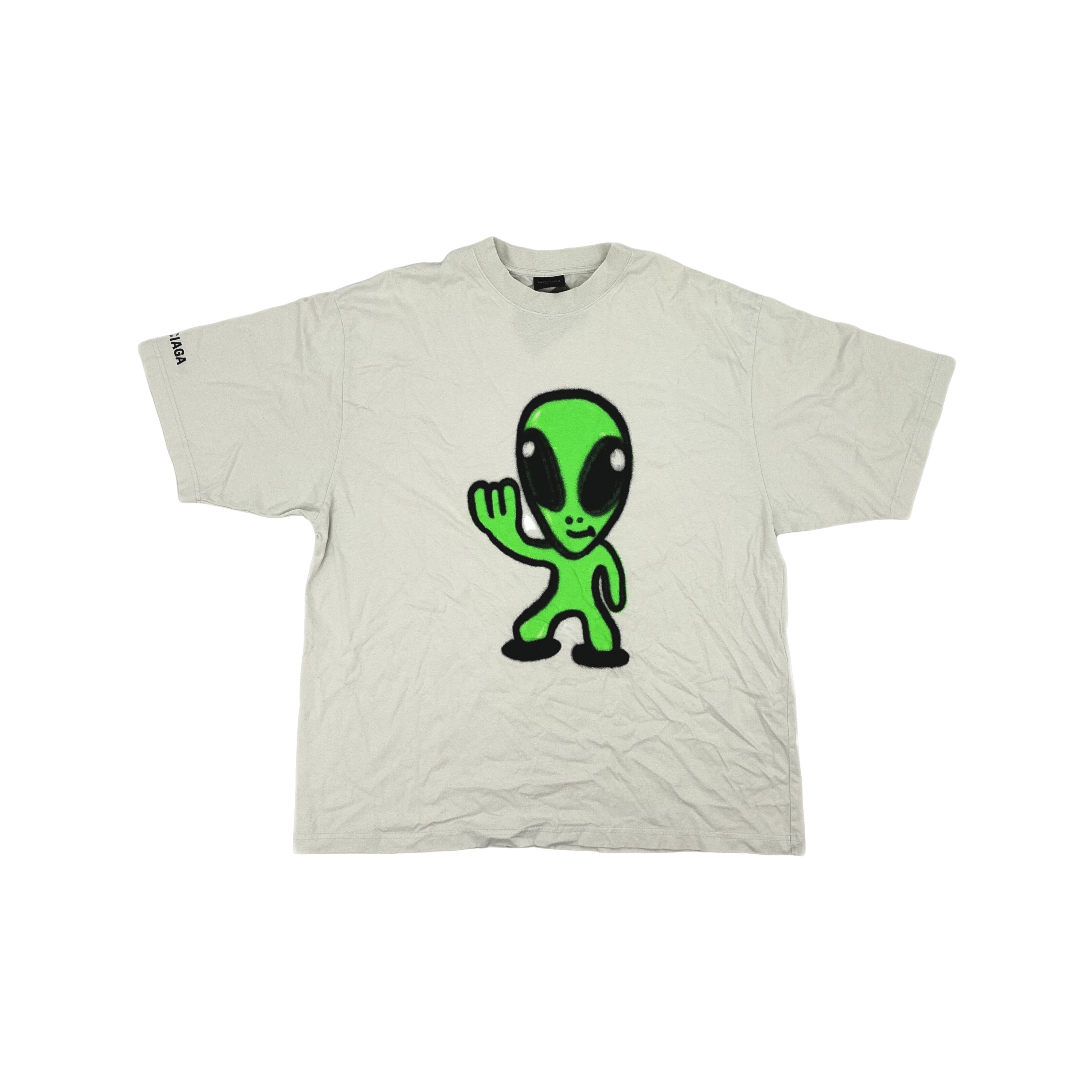 Balenciaga Balenciaga Alien Smiley Graphic T-Shirt Size L Size US L / EU 52-54 / 3 - 1 Thumbnail