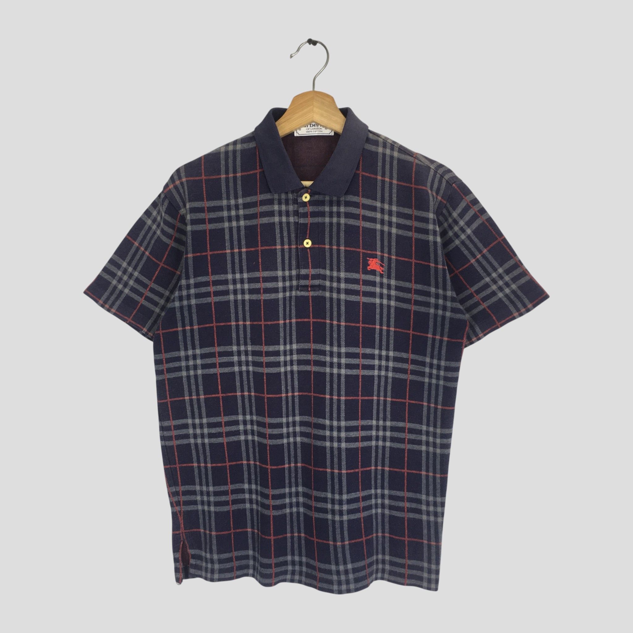 Burberry Vintage 90's Burberrys Of London Checkered Polo Size US S / EU 44-46 / 1 - 1 Thumbnail