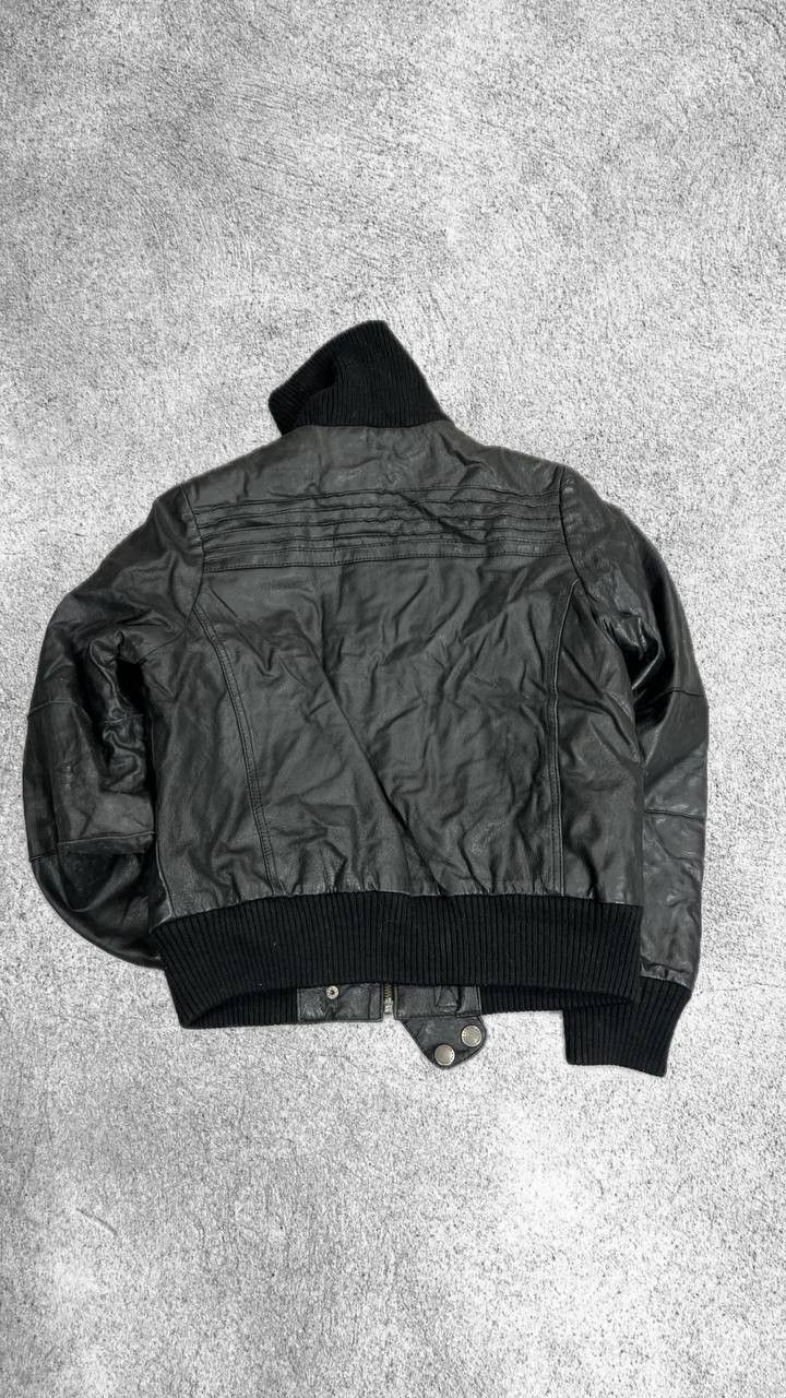 Vintage Avant Garde Rick Owens Style Washed Cropped Leather Jacket Size US L / EU 52-54 / 3 - 3 Thumbnail