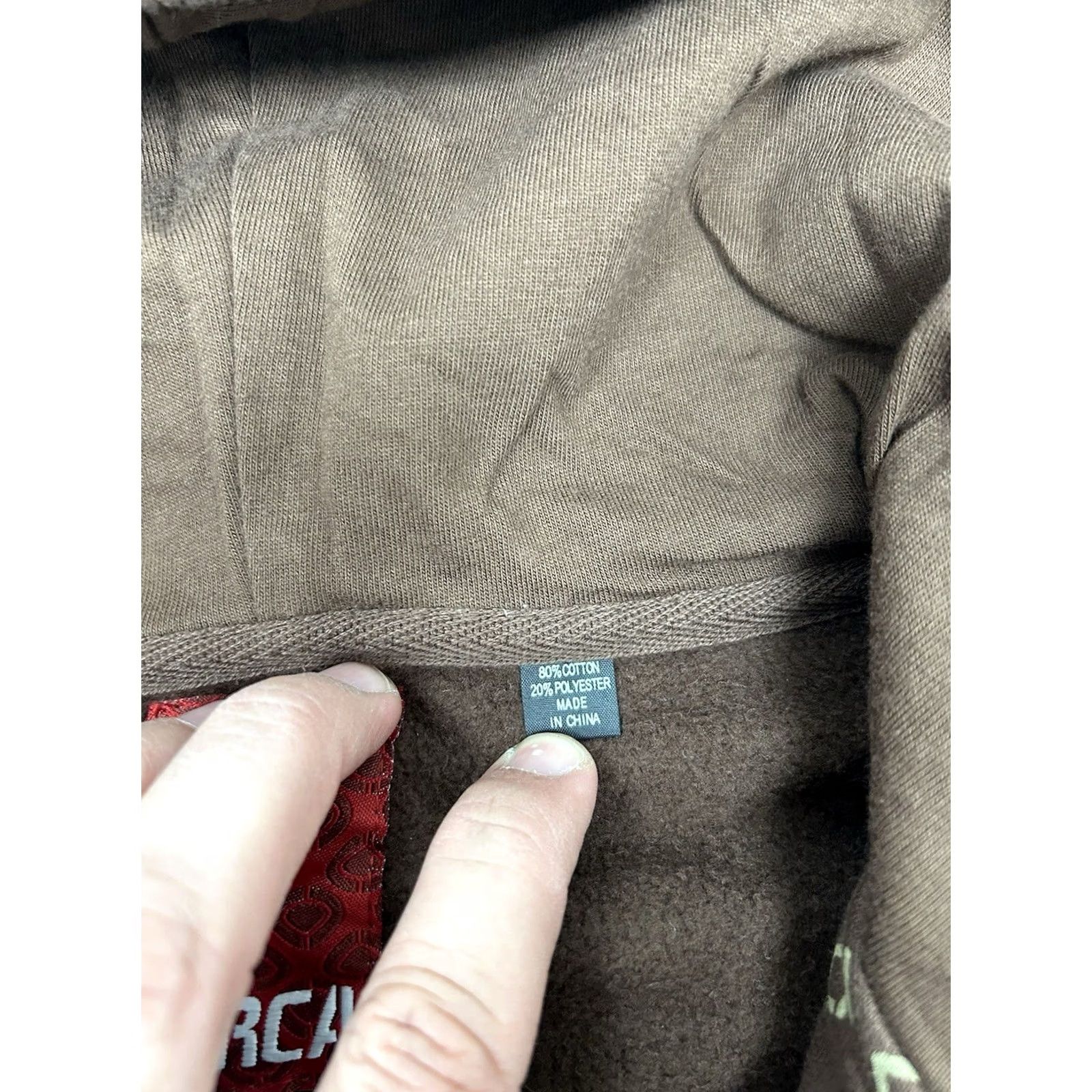 Vintage VINTAGE CIRCA Sweatshirt Muska All Over Print M Brown Full Zip Graphic Print Skate Corporate Repeat Hoodie Mens Size US M / EU 48-50 / 2 - 6 Thumbnail