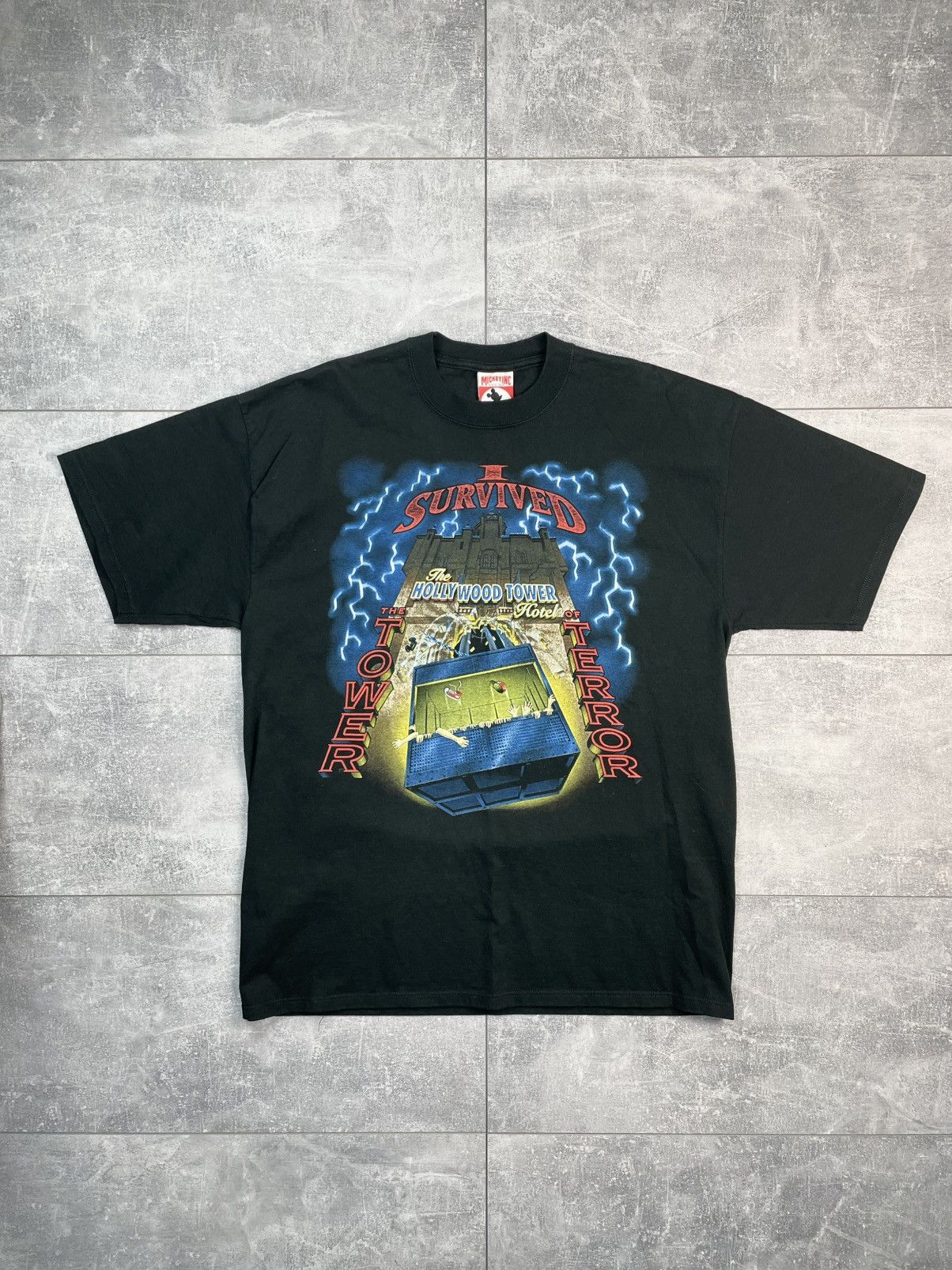 Disney I Survived The Tower of Terror T-shirt Vintage 90s