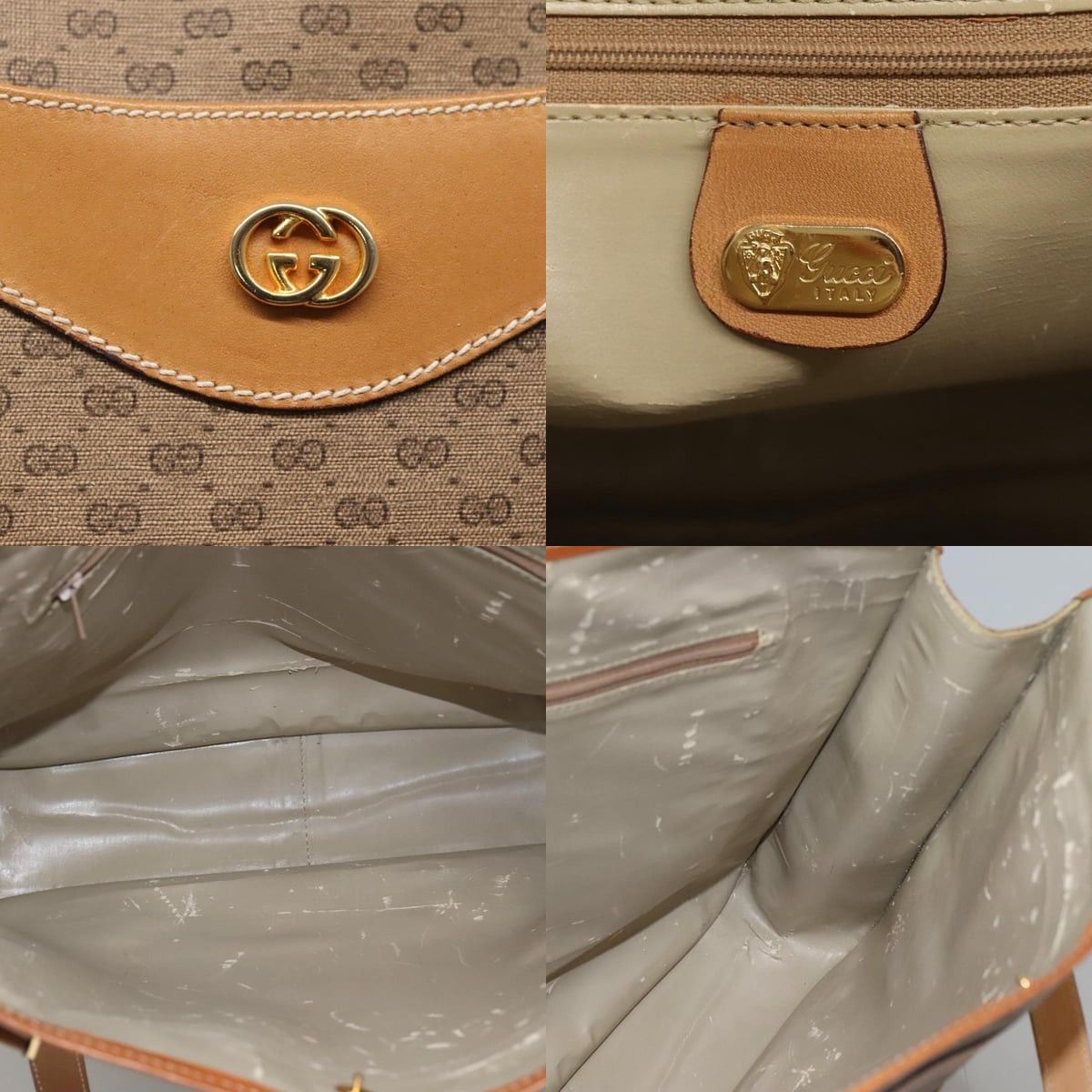 Gucci GUCCI Micro GG Supreme Tote Bag Pvc Beige Size ONE SIZE - 11 Thumbnail