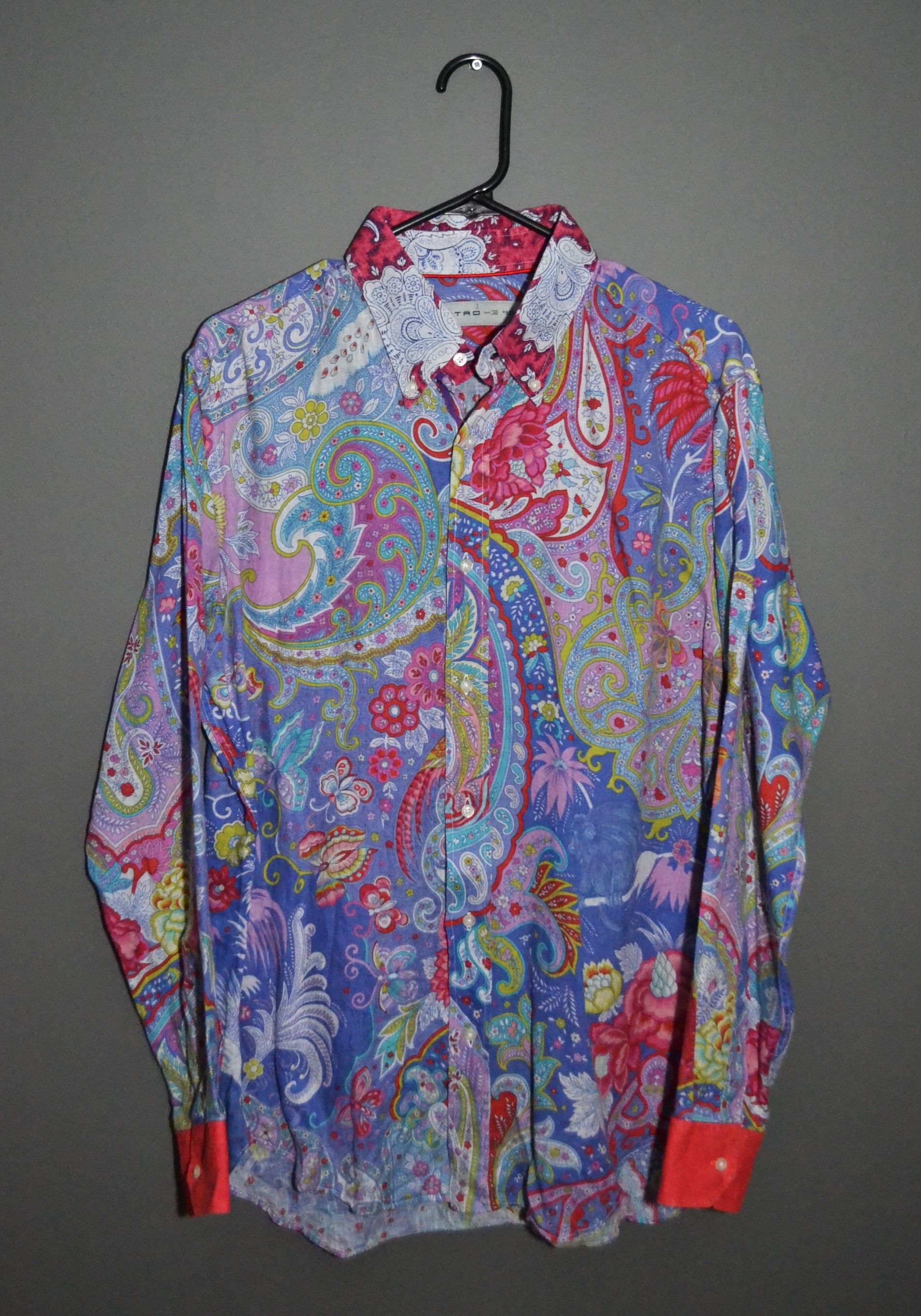 Etro Etro Linen Paisley Shirt Mythological Animal Print 43 L XL Size US L / EU 52-54 / 3 - 2 Thumbnail