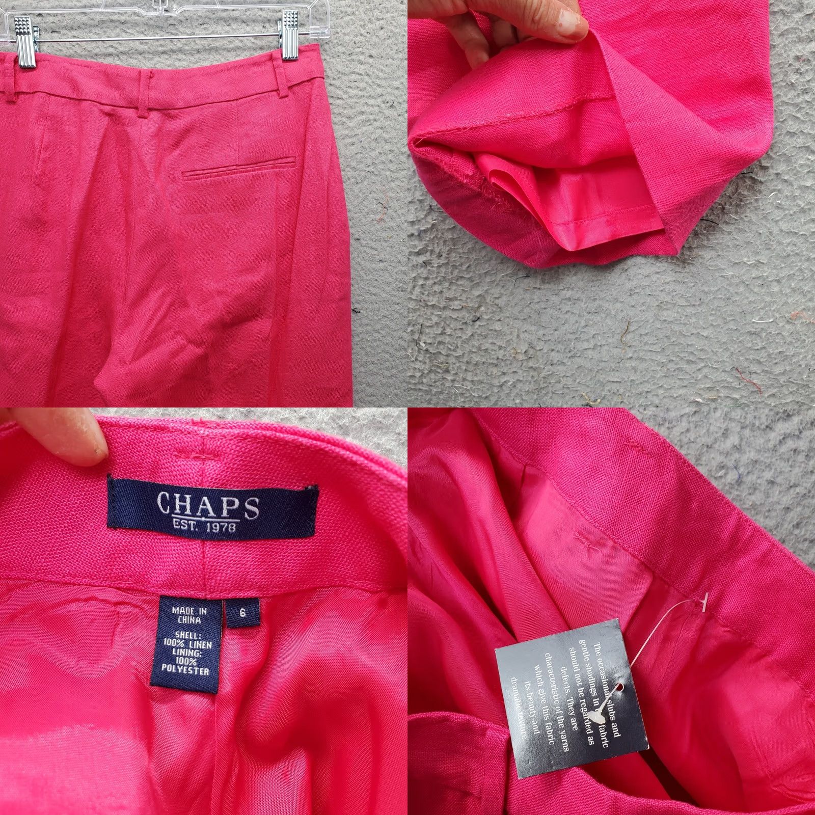 Chaps Chaps Chino Pants Womens Size 6 Pink Lined Straight Leg Hook & Eye Pocket Size 28" / US 6 / IT 42 - 8 Thumbnail
