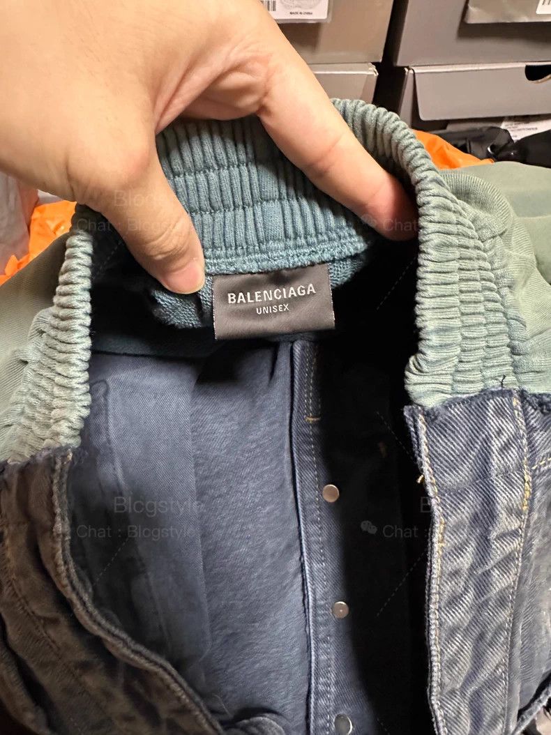Balenciaga Balenciaga size XS Patchwork Material Wide Leg Denim Pants Size US 27 - 8 Thumbnail