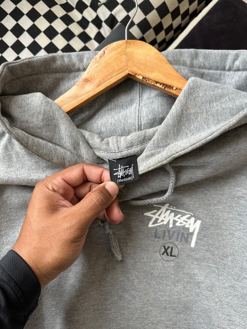 Stussy × Vintage STUSSY LIVIN HOODIE Size US M / EU 48-50 / 2 - 6 Thumbnail