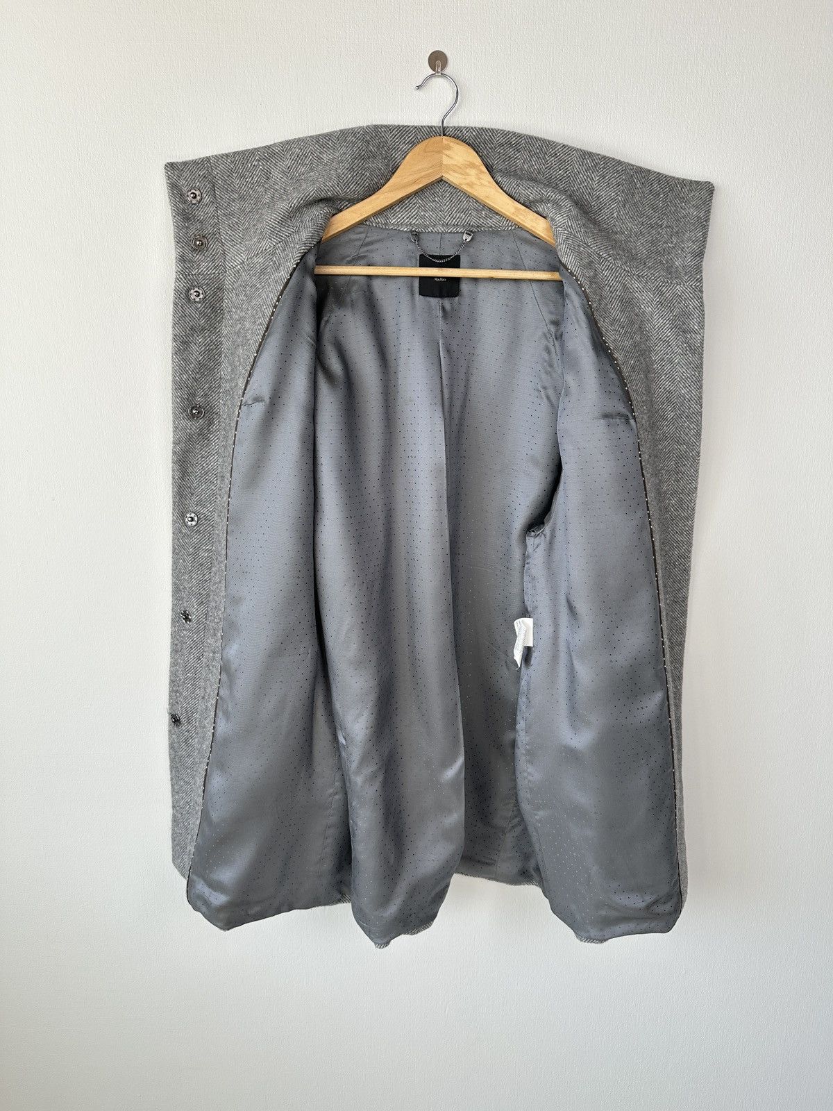 Weekend Max Mara Weekend Max Mara Italy Wool Gray Snap Button Coat size US 10 Size M / US 6-8 / IT 42-44 - 3 Thumbnail