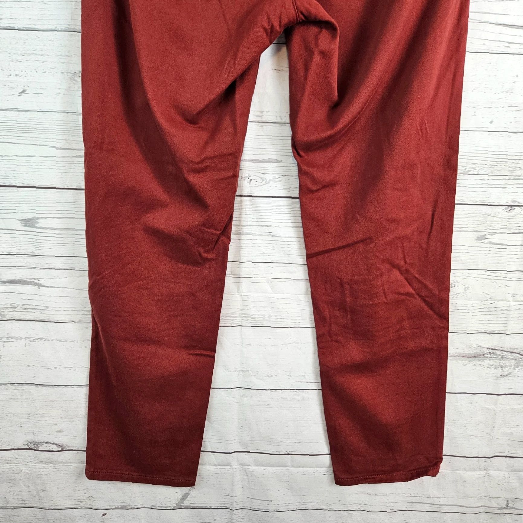 Rusty AG Adriano Goldschmied Caden Tailored Trouser Womens 27 Rust Red Mid Rise Pants Cropped Inseam 26.5"} Size 27" / US 4 / IT 40 - 5 Thumbnail