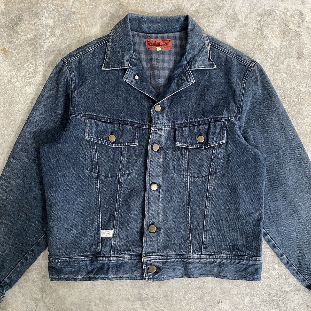 Marithe + Francois Girbaud 1980’s Vintage MFG Faded Black Lined Trucker Denim Jacket Size US M / EU 48-50 / 2 - 3 Thumbnail