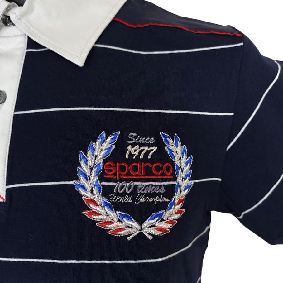 Vintage VINTAGE Sparco Racing Polo Shirt Mens XS Blue Striped Racecar Driver Size US XS / EU 42 / 0 - 3 Thumbnail