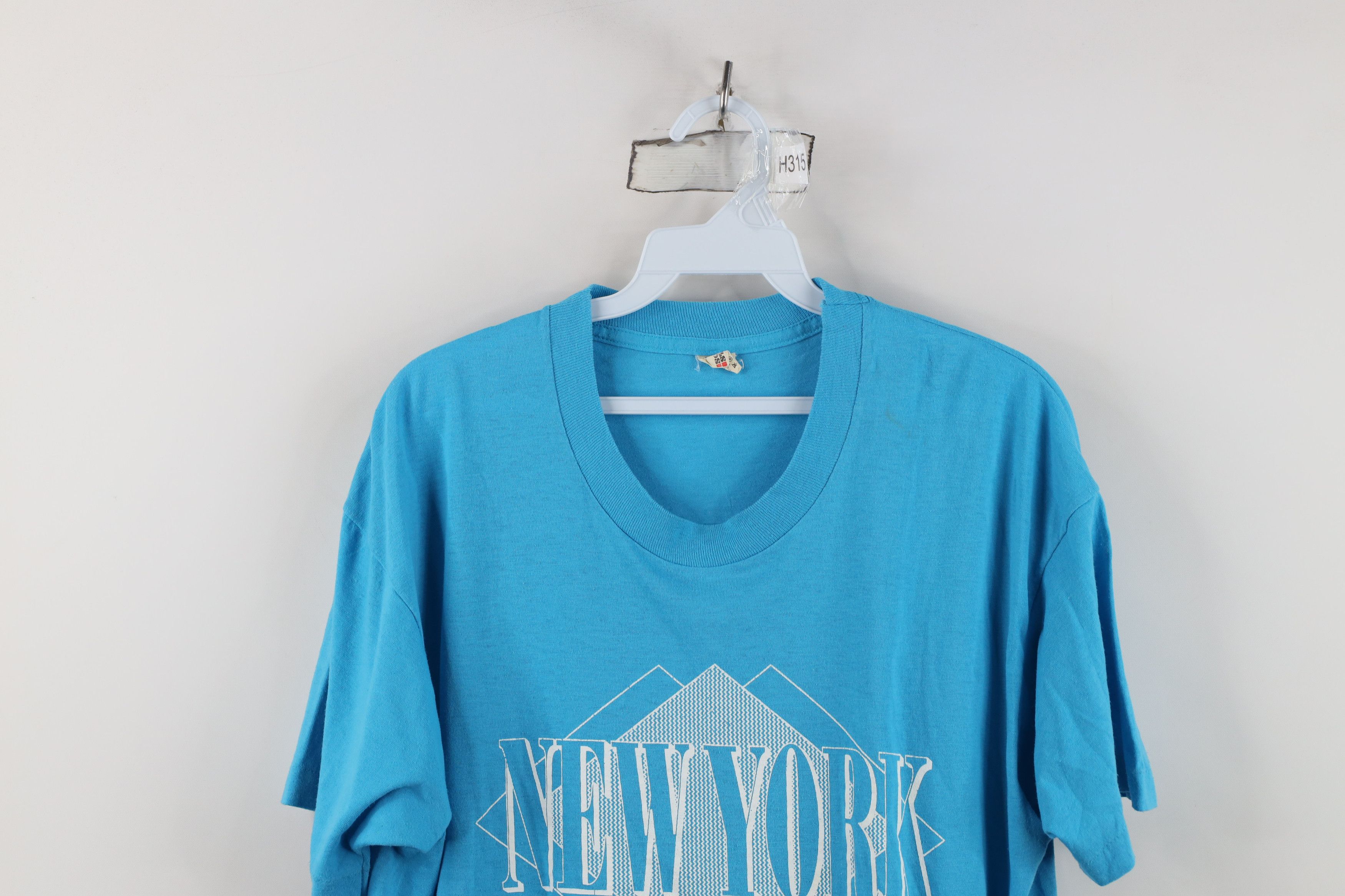 Vintage Vintage 80s 90s Streetwear Spell New York T-Shirt Blue USA Size US L / EU 52-54 / 3 - 2 Thumbnail
