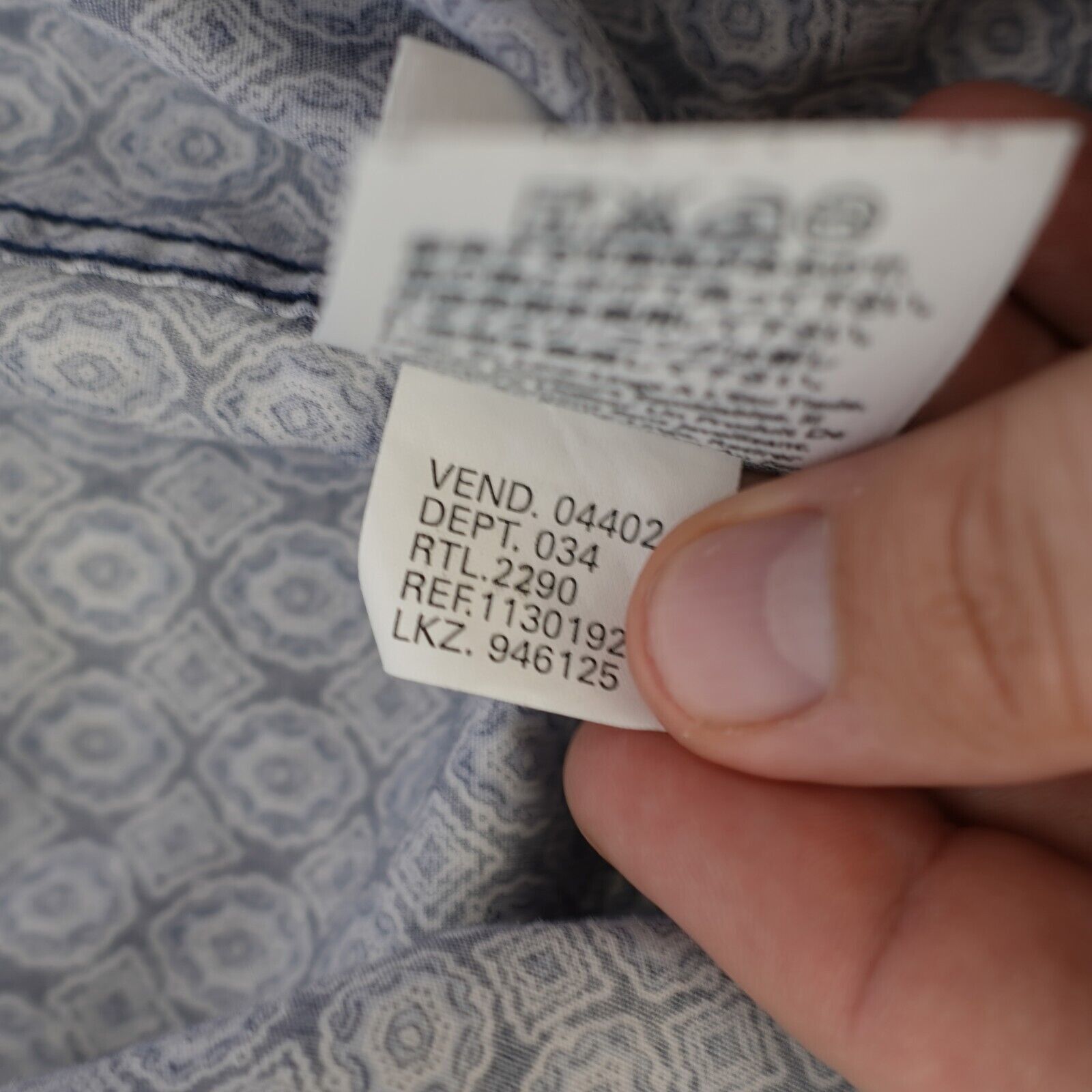 Eddie Bauer Eddie Bauer Geometric Floral Blue Large Pocket Collared Dres Size US L / EU 52-54 / 3 - 10 Thumbnail