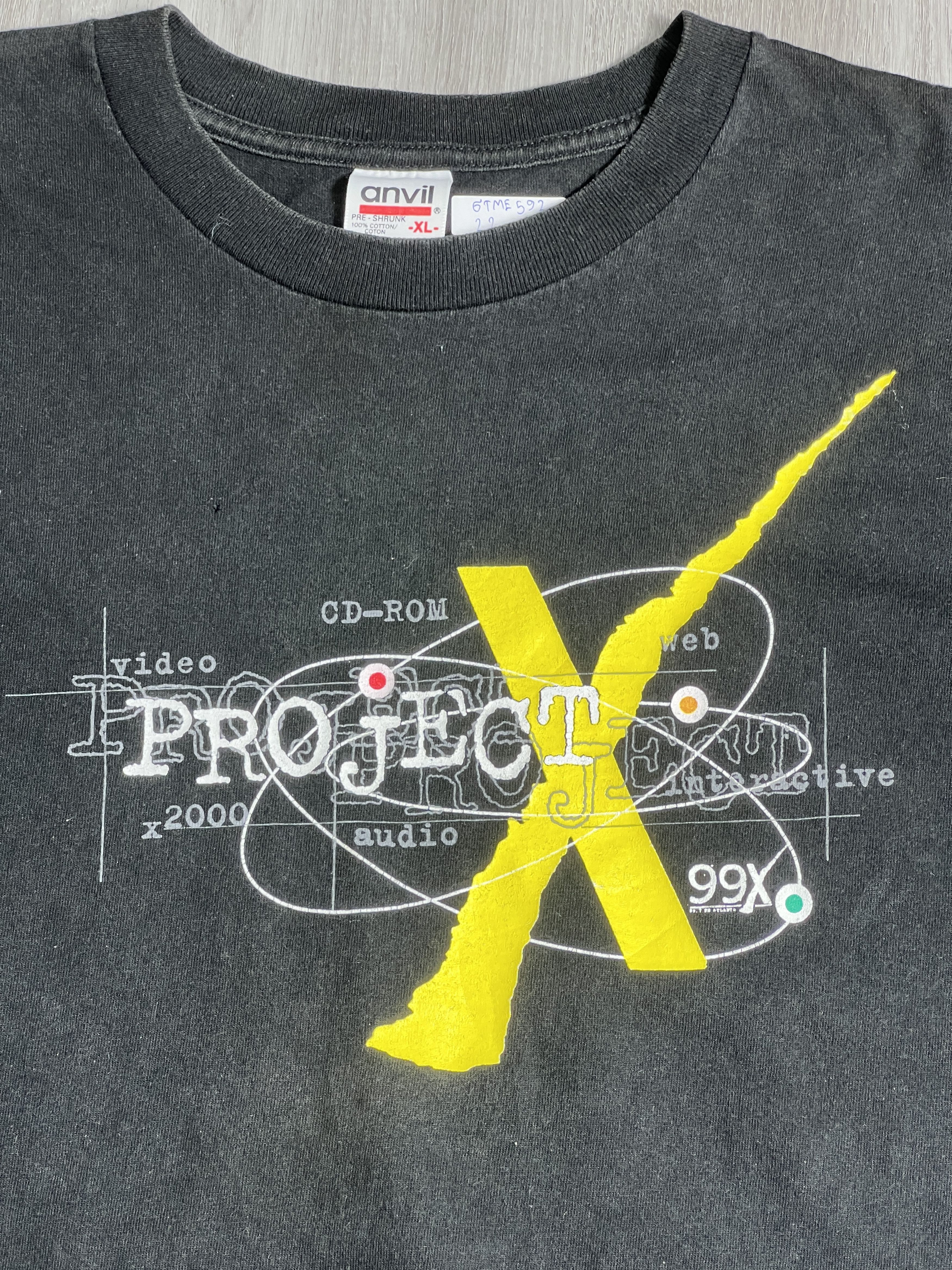 Vintage VTG 90s 99.7fm Atlanta ProjectX Y2K Graphic Tee (XL) GTME592 Size US XL / EU 56 / 4 - 2 Thumbnail