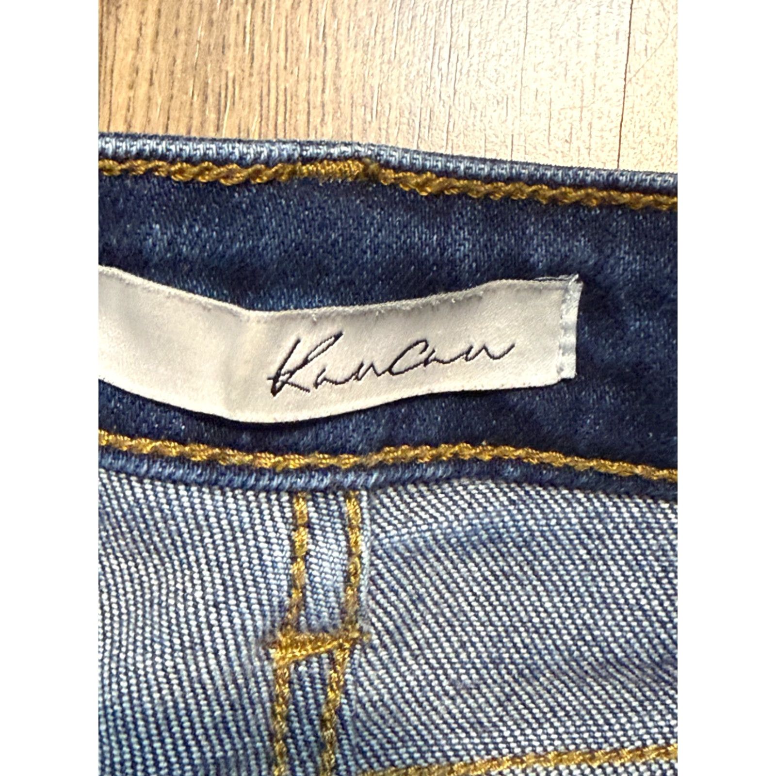 Vintage KanCan Jeans, Women's Size 24, Blue Denim, Straight Leg, High Rise, 5-Pocket, Regular Rise, Pockets, Jeans Size 42" / US 20 - 4 Thumbnail
