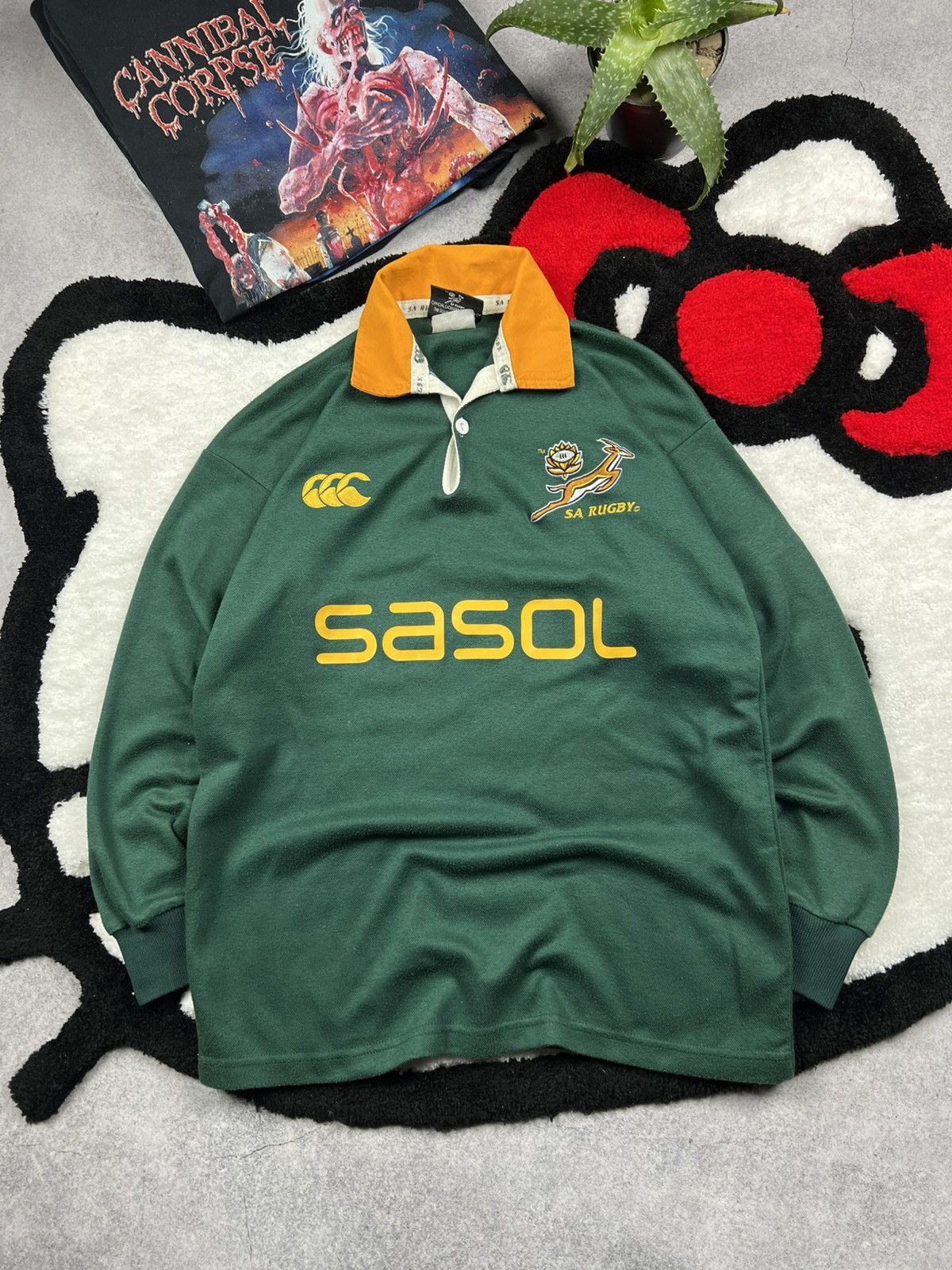 Canterbury of New Zealand Vintage Canterbury South Africa 2005 Rugby Polo Long Sleeve Size US S / EU 44-46 / 1 - 1 Thumbnail
