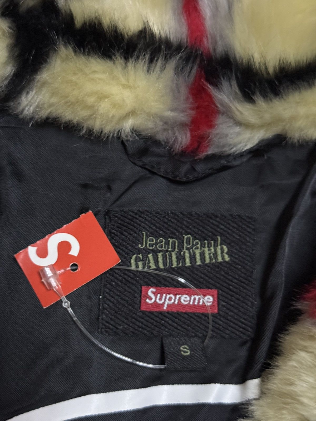 Jean Paul Gaultier × Supreme Supreme Jean Paul gaultier breasted plaid Faux Fur coat Size US S / EU 44-46 / 1 - 5 Thumbnail