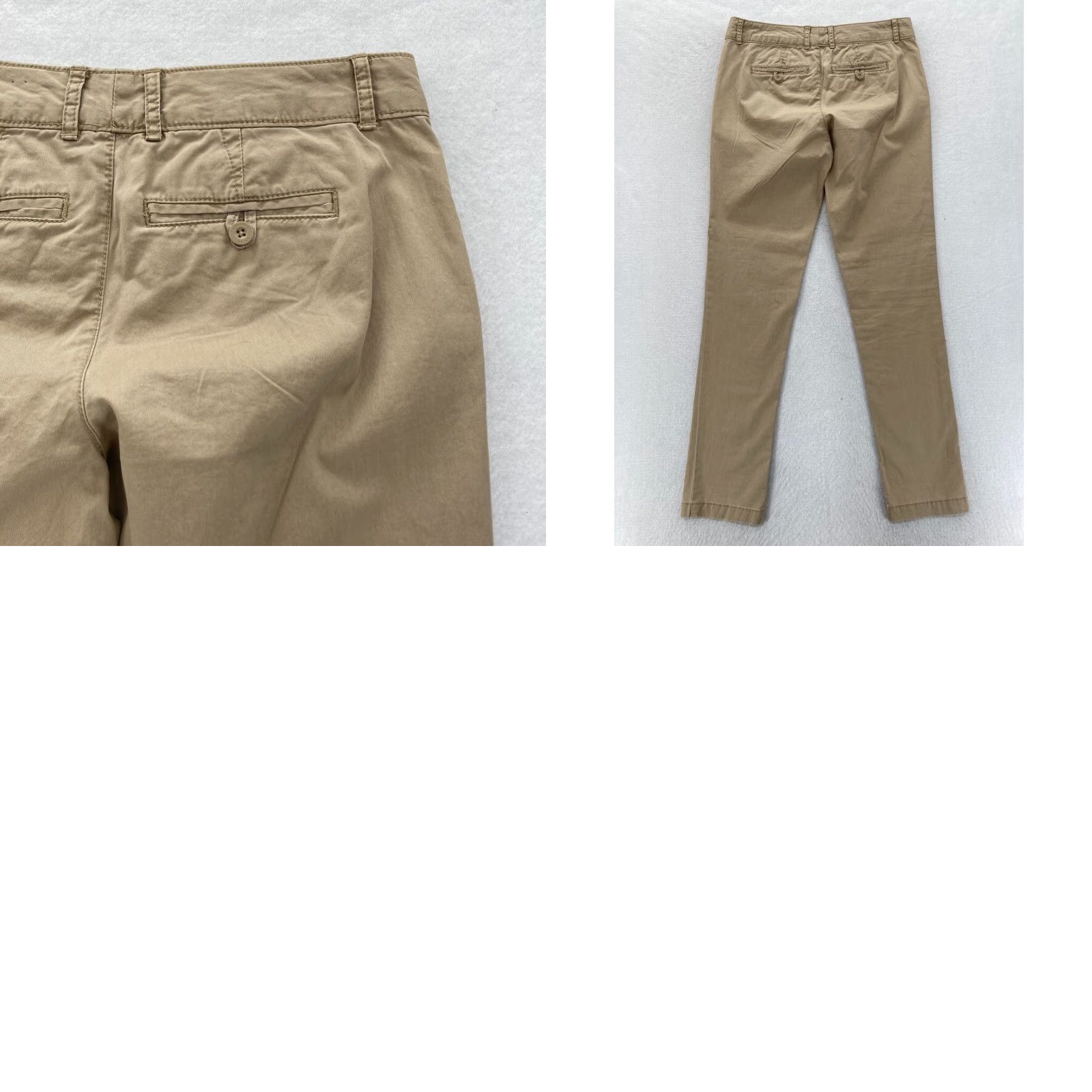 Vintage G.H. Bass & Co Pants Women's 2 Brown Slim Fit Straight Leg Chino Pant Low Rise Size 26" / US 2 / IT 38 - 9 Thumbnail