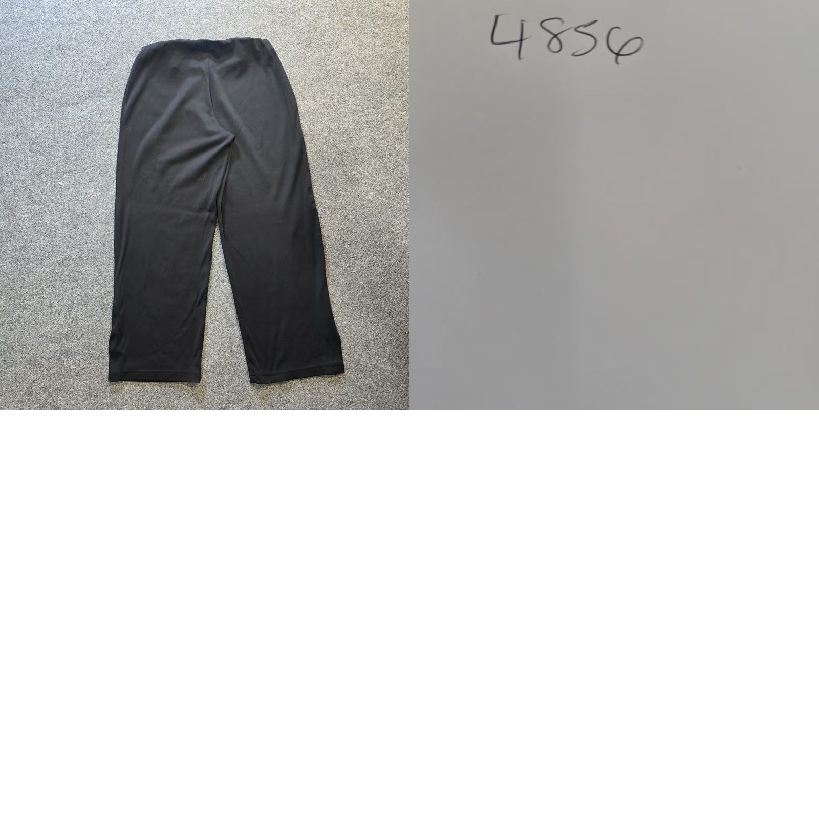 Vintage CAbi Pants Womens Medium Black Wide-Leg Cropped Pull On Stretch Casual Size 32" / US 10 / IT 46 - 8 Thumbnail