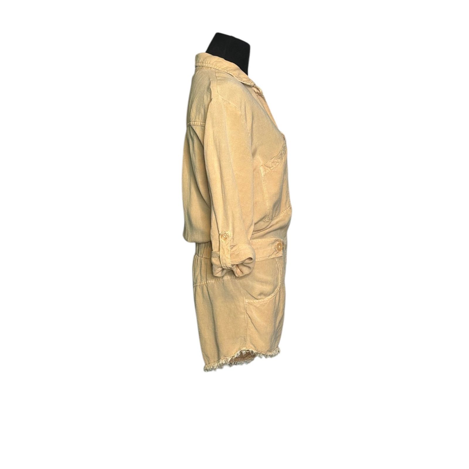 Young Fabulous & Broke YFB River Camel Pigment Linen Romper size XS Size 27" / US 4 / IT 40 - 7 Thumbnail