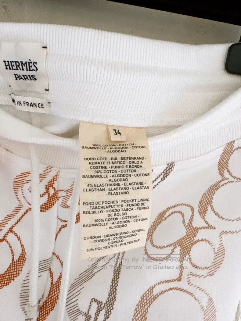 Hermes Hermes White drawstring sport shorts Size 42" / US 20 - 9 Thumbnail