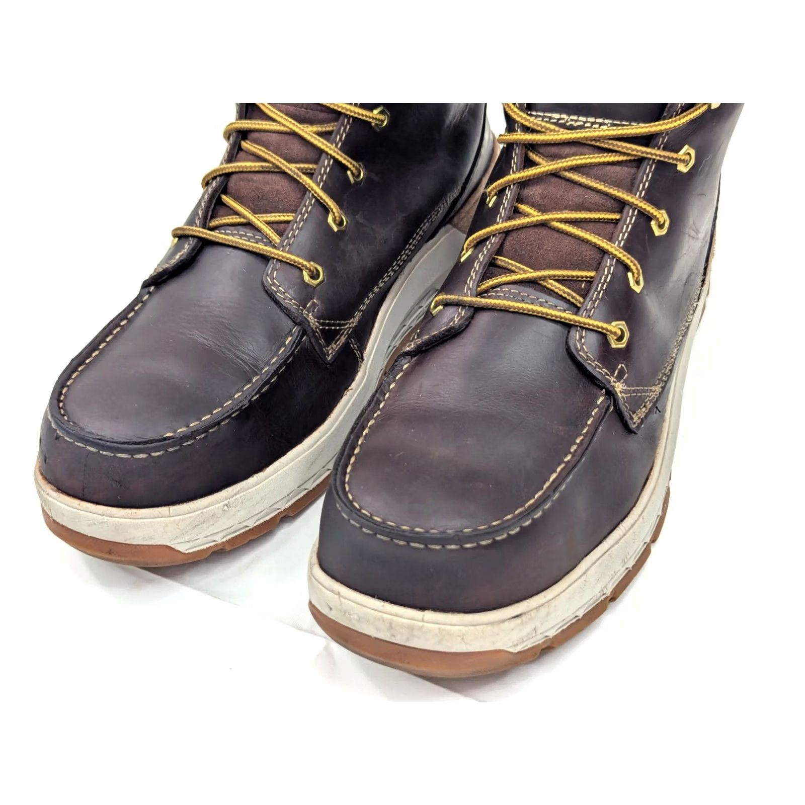 Vintage CAT Impact Waterproof Carbon Composite Toe Work Boots Mens 14 Brown Lace Up P91402 Size US 14 / EU 47 - 6 Thumbnail