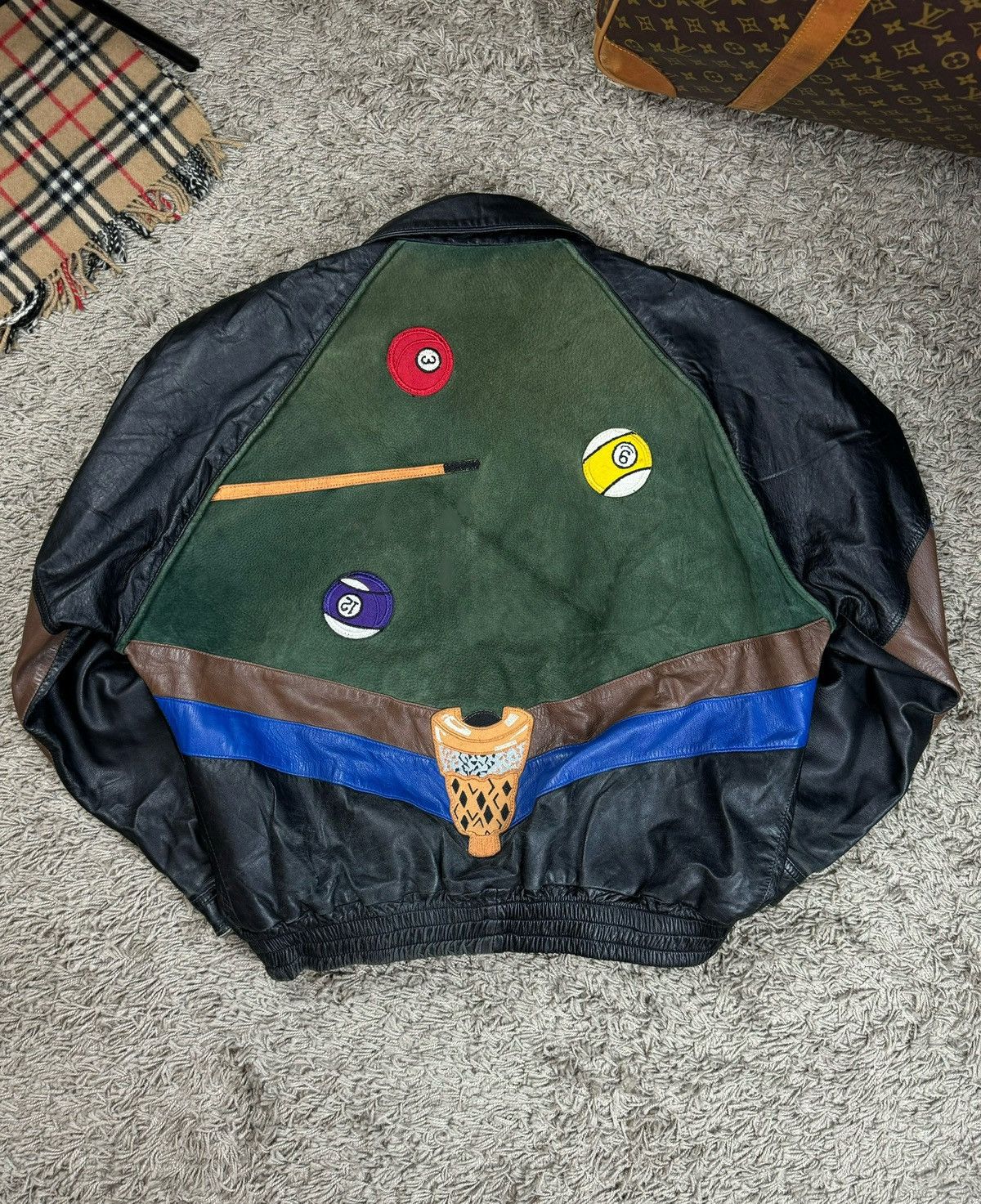 Vintage Vintage leather jacket bomber Billiard original casual item Size US XL / EU 56 / 4 - 1 Thumbnail