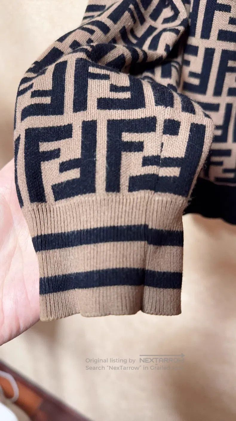 Fendi Fendi Classic Monogram Long Sleeve Knit Top Size XS / US 0-2 / IT 36-38 - 3 Thumbnail