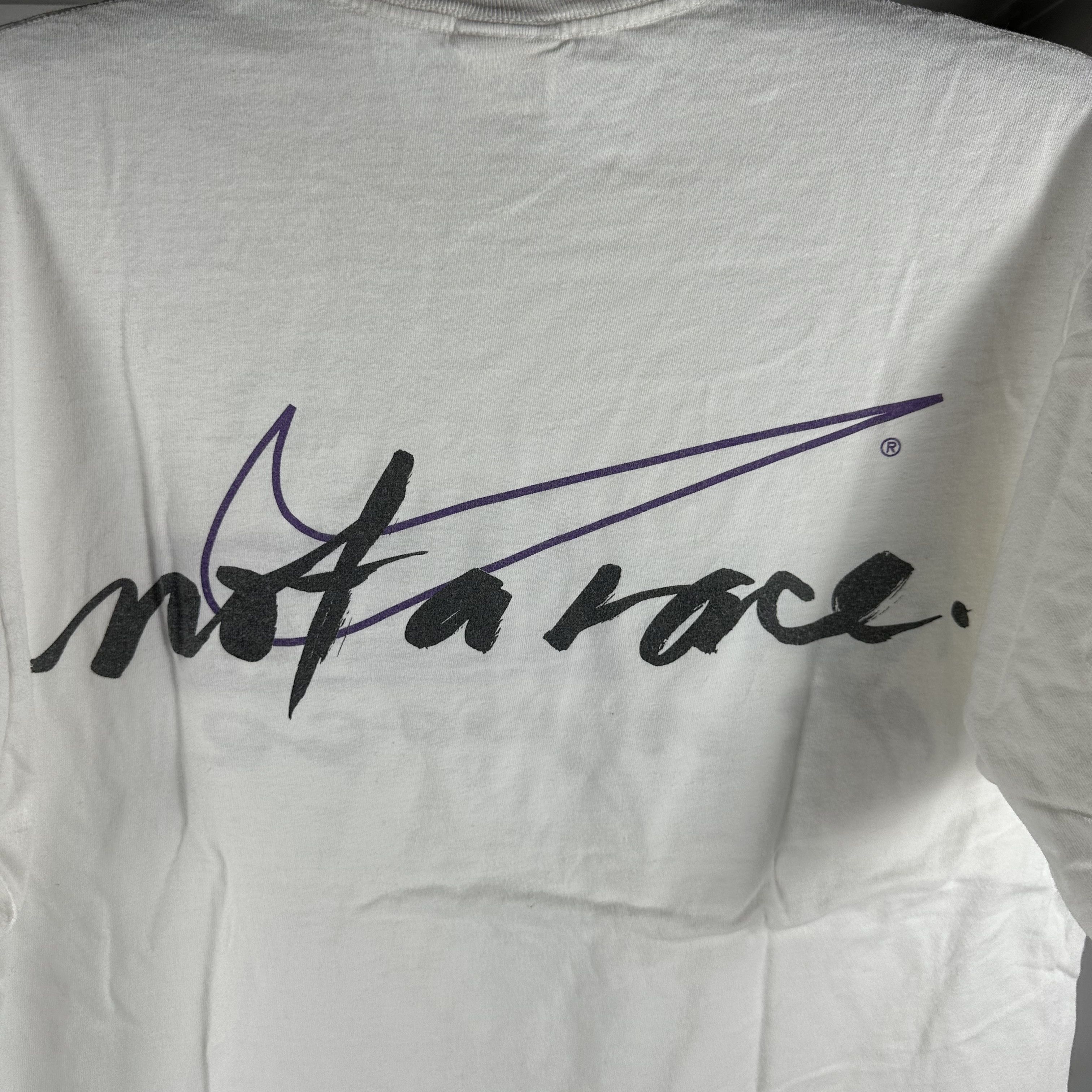 Vintage Nike 90s Run Walk It's A Pace Not A Race Graphic T-shirt Size US L / EU 52-54 / 3 - 4 Thumbnail
