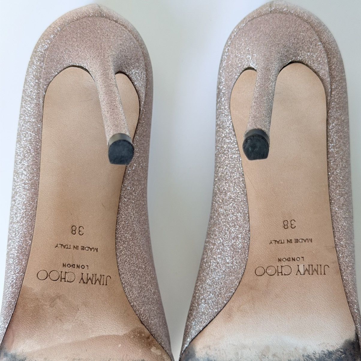 Jimmy Choo Jimmy Choo Romy Glitter Pumps Ballet Pink Size US 8 / IT 38 - 7 Thumbnail
