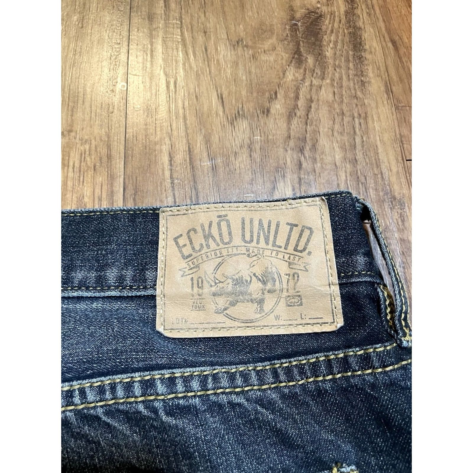 Ecko Unltd. VINTAGE Ecko Jeans Men's 40x32 Boot Cut Dark Wash Denim Blue 5-Pocket Regular Mens Regular Jeans Runtime Outdoors Classic 90s? Size US 40 / EU 56 - 7 Thumbnail