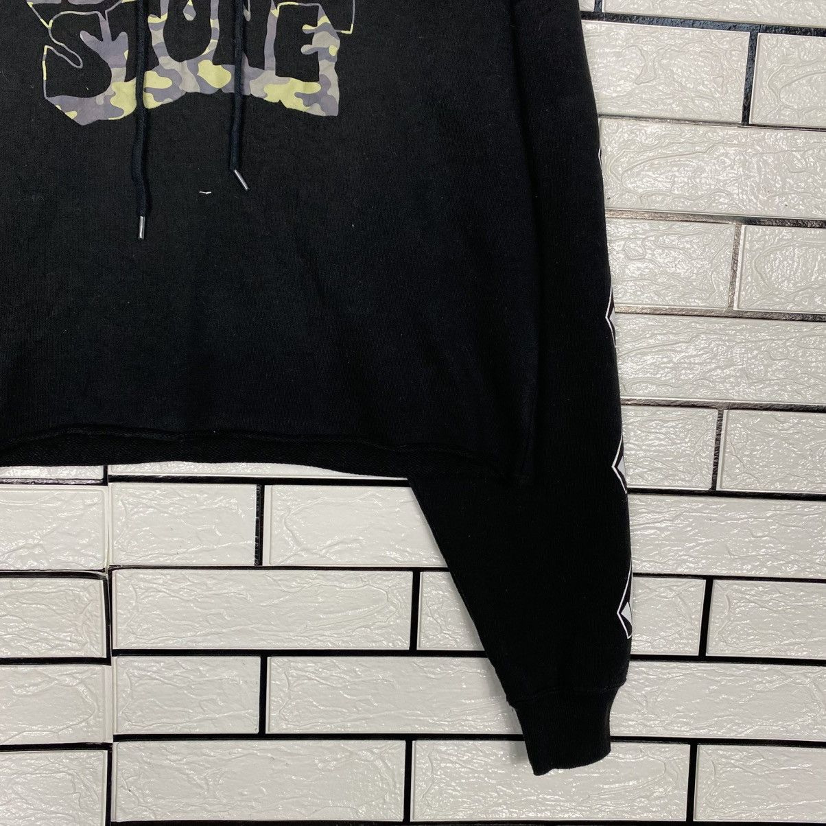 Japanese Brand 📌Cropped Striped Biker Hoodie Sweatshirt Volcom Big Logo Size US M / EU 48-50 / 2 - 6 Thumbnail