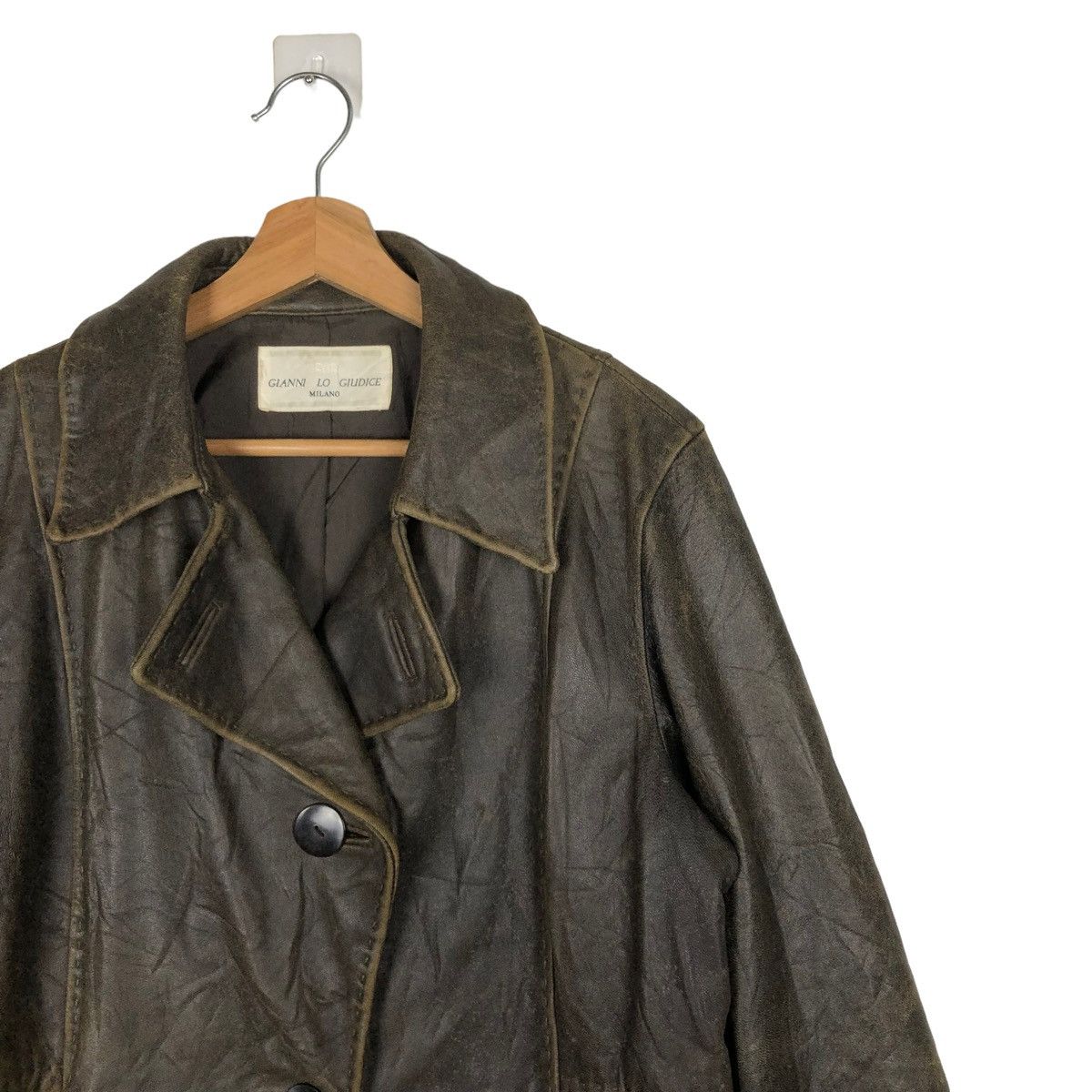 Genuine Leather 🔥90s Vintage Genuine Leather Jacket Gianni Lo GuidiceMilano Size US M / EU 48-50 / 2 - 7 Thumbnail
