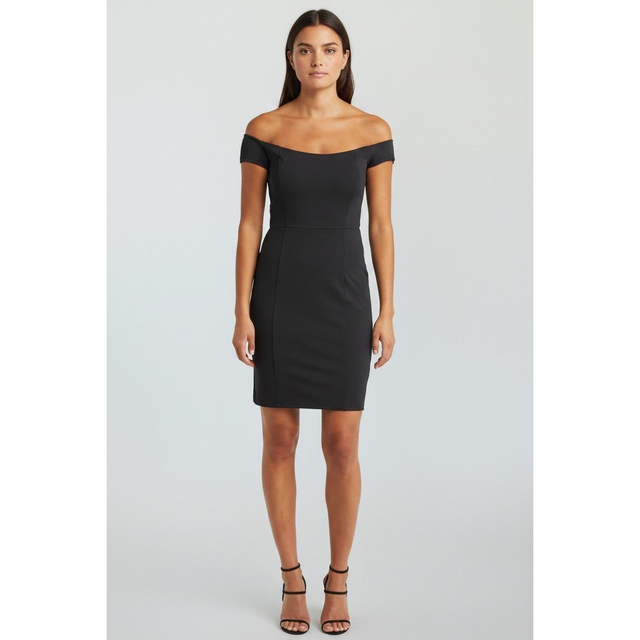 Other Open Edit Off the Shoulder Sheath Dress, Black, XXS Size XXS / US 00 / IT 34 - 1 Thumbnail