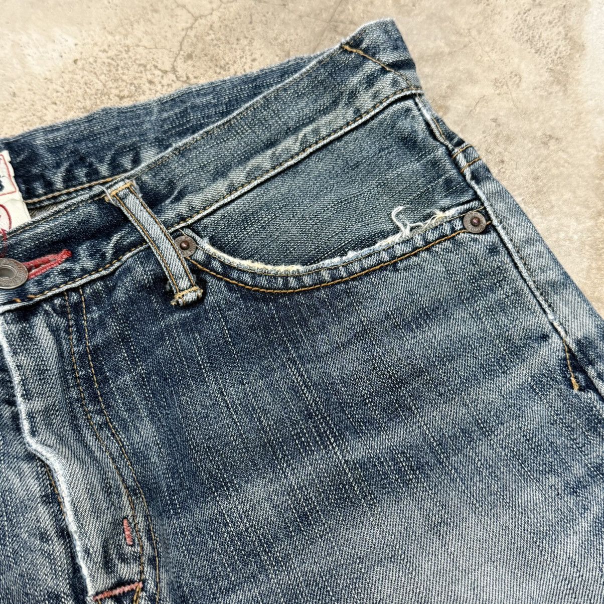 Edwin Miss Edwin 503 Rude Distressed Japanese Denim Pants Size 28" / US 6 / IT 42 - 10 Thumbnail