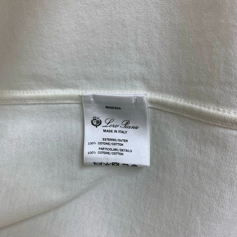 Loro Piana LORO PIANA White University embroidered short sleeve T-shi Size M / US 6-8 / IT 42-44 - 4 Thumbnail