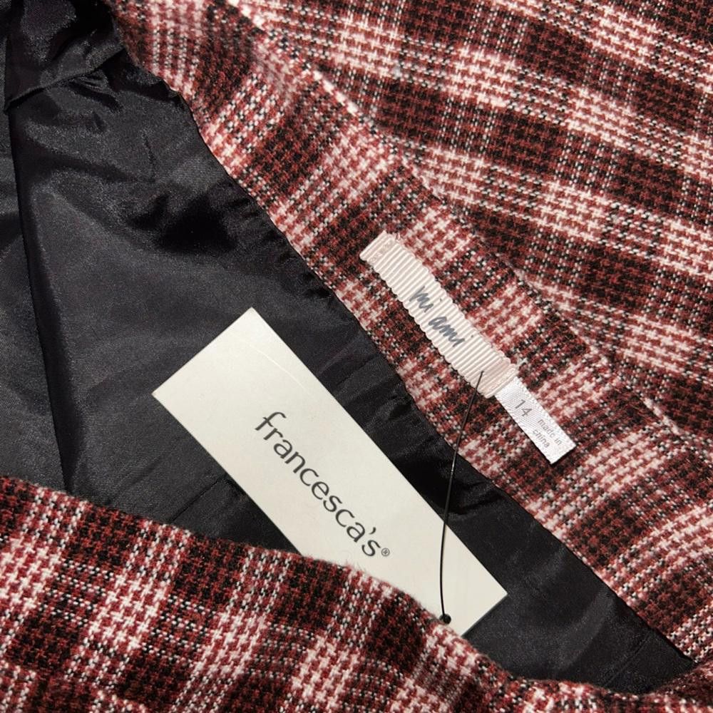 Designer Fransceca’s l NWT Plaid Faux Wrap Mini Skirt Size 14Y Size 24" / US 00 / IT 34 - 6 Thumbnail