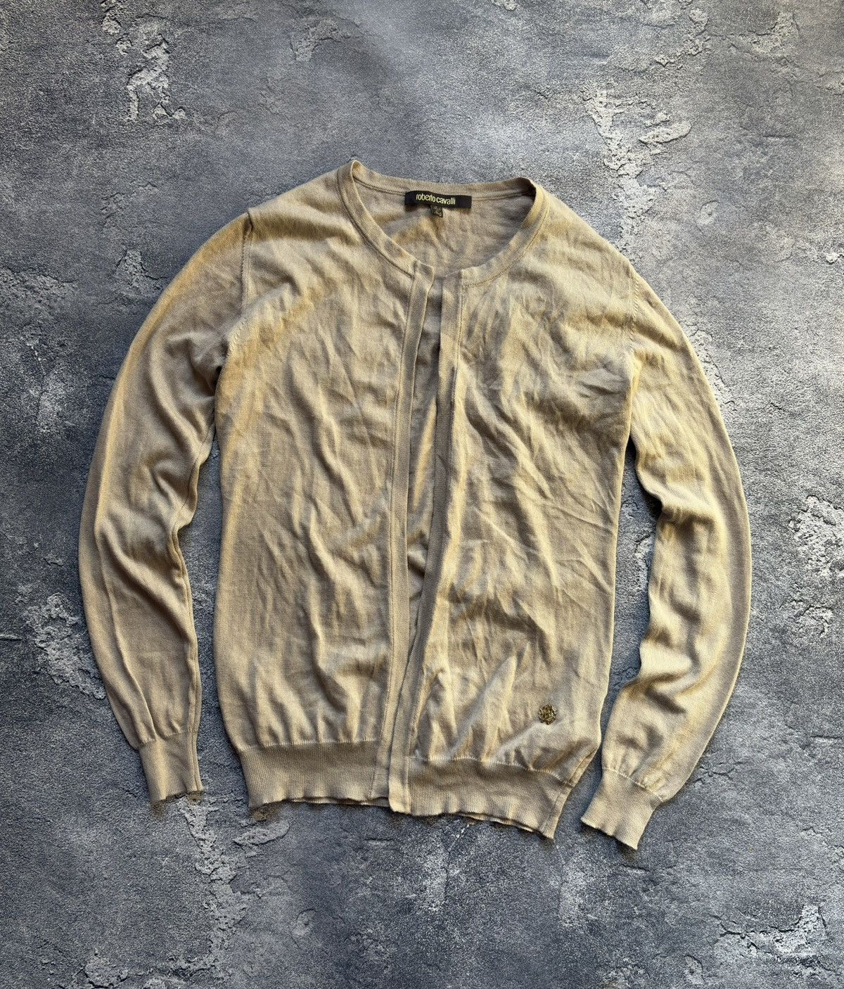 Roberto Cavalli Roberto Cavalli Luxury Cotton Cashmere Metal Logo Cardigan Size M / US 6-8 / IT 42-44 - 1 Thumbnail