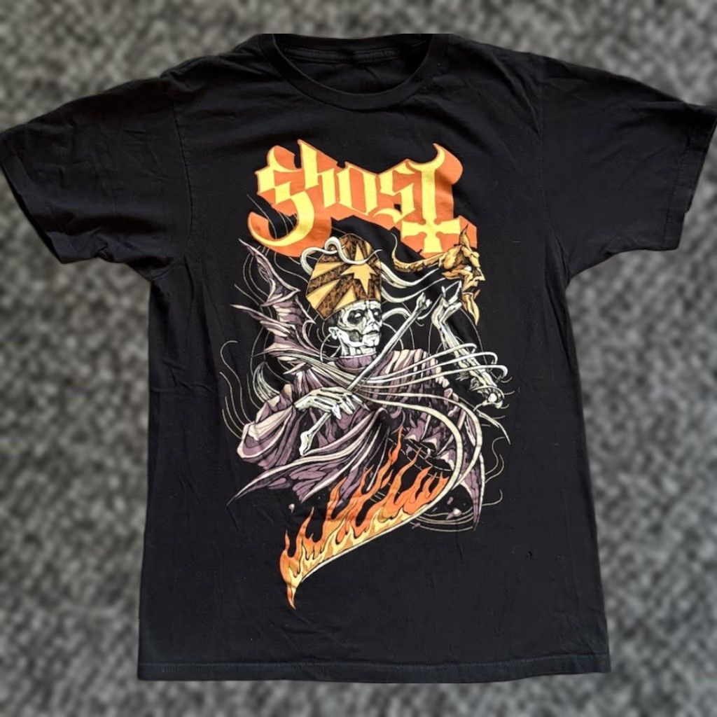 Vintage VINTAGE Ghost North American 2023 Concert Shirt S Men's Black Cotton Double-Sided Crew Neck Graphic Print Logo Size US S / EU 44-46 / 1 - 1 Thumbnail